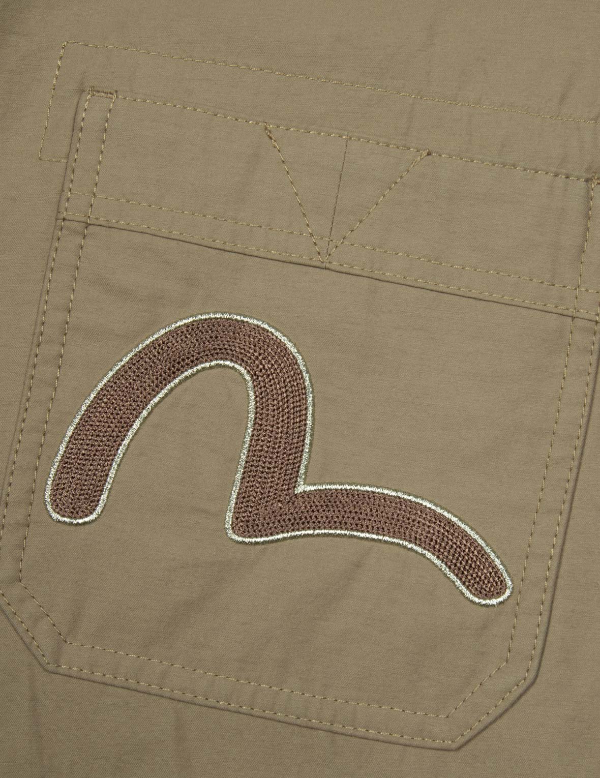 小海鷗刺繡寬版長褲