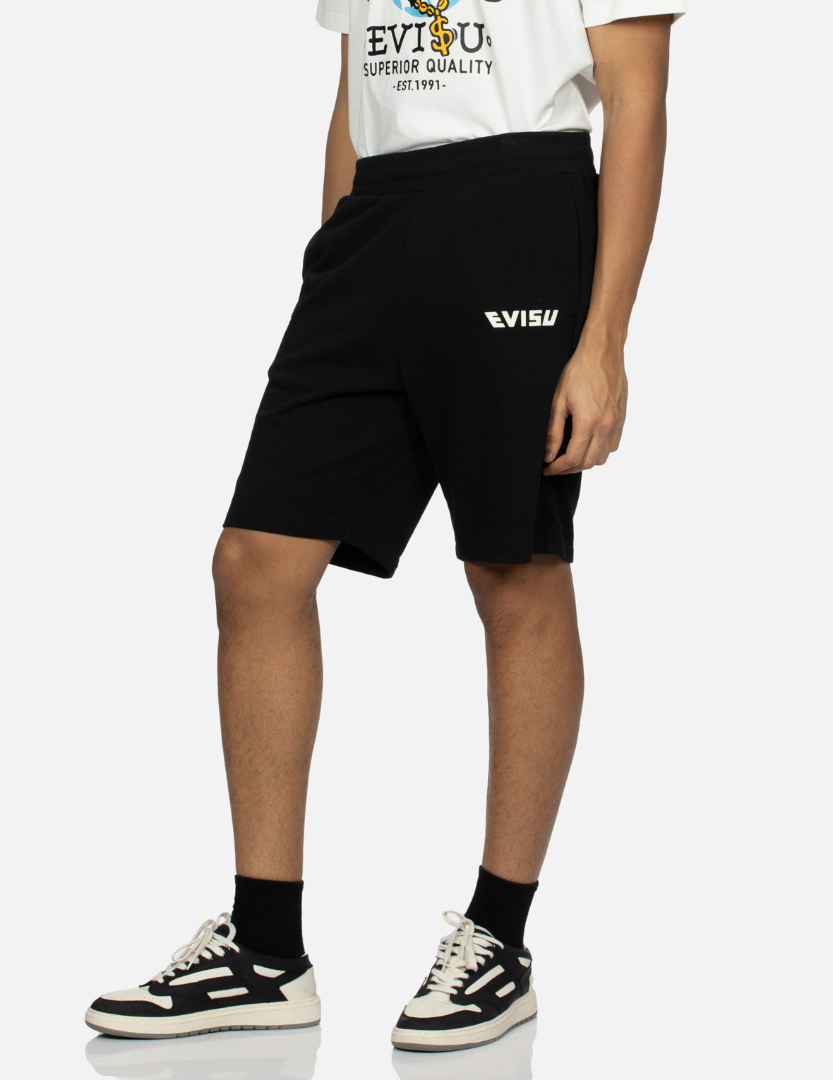 Playful Godhead Print Regular Fit Sweat Shorts