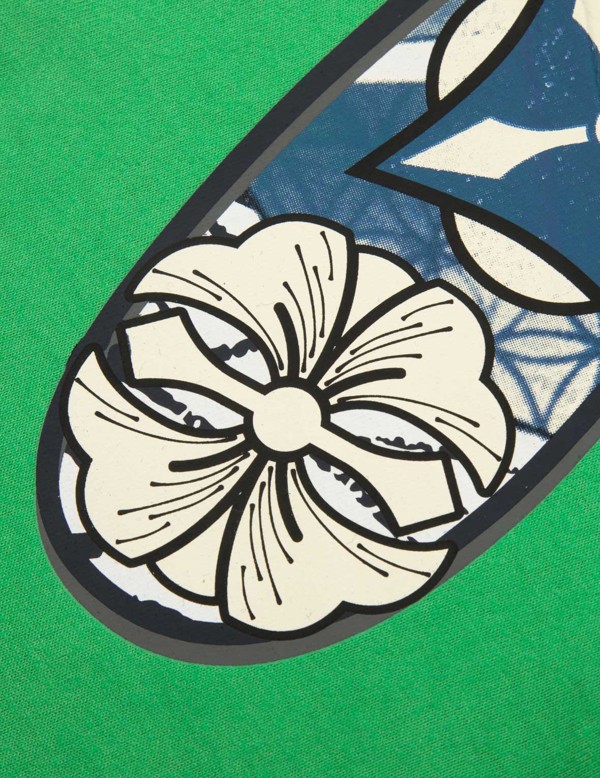 Multi-Hanafuda Daruma and Daicock Print Loose Fit T-shirt