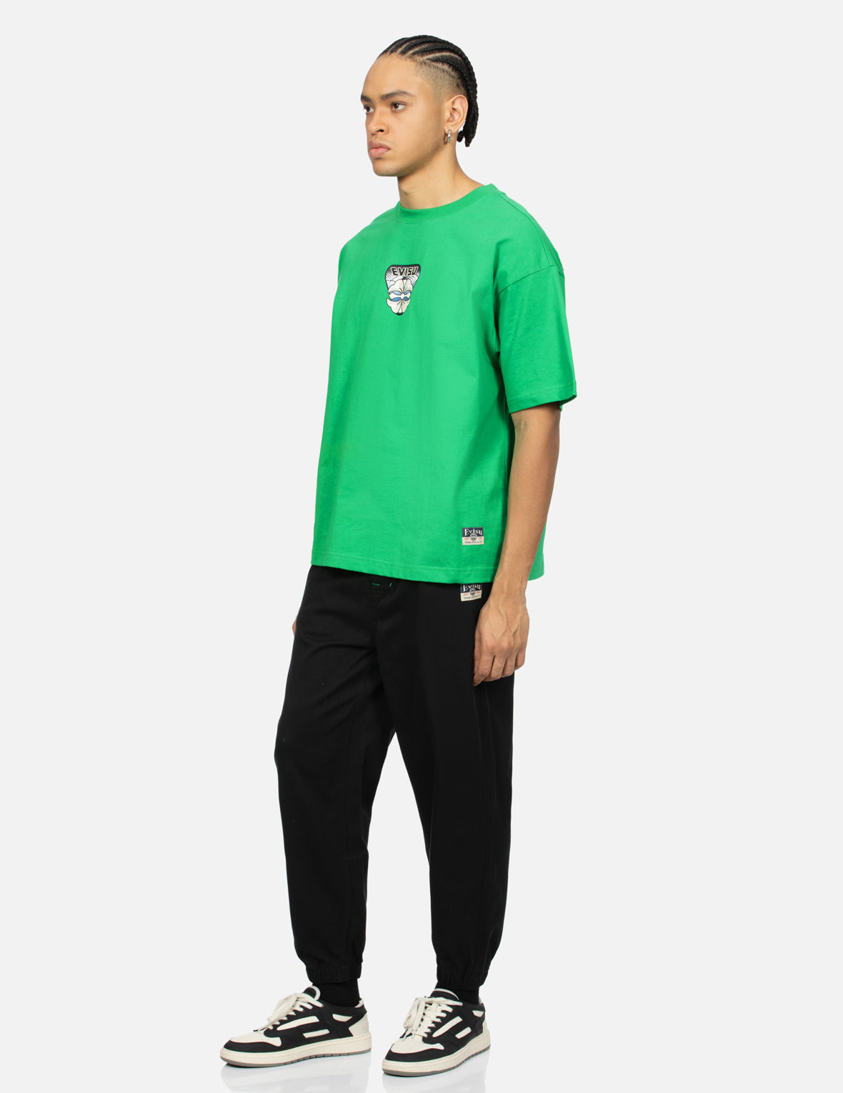 Multi-Hanafuda Daruma and Daicock Print Loose Fit T-shirt