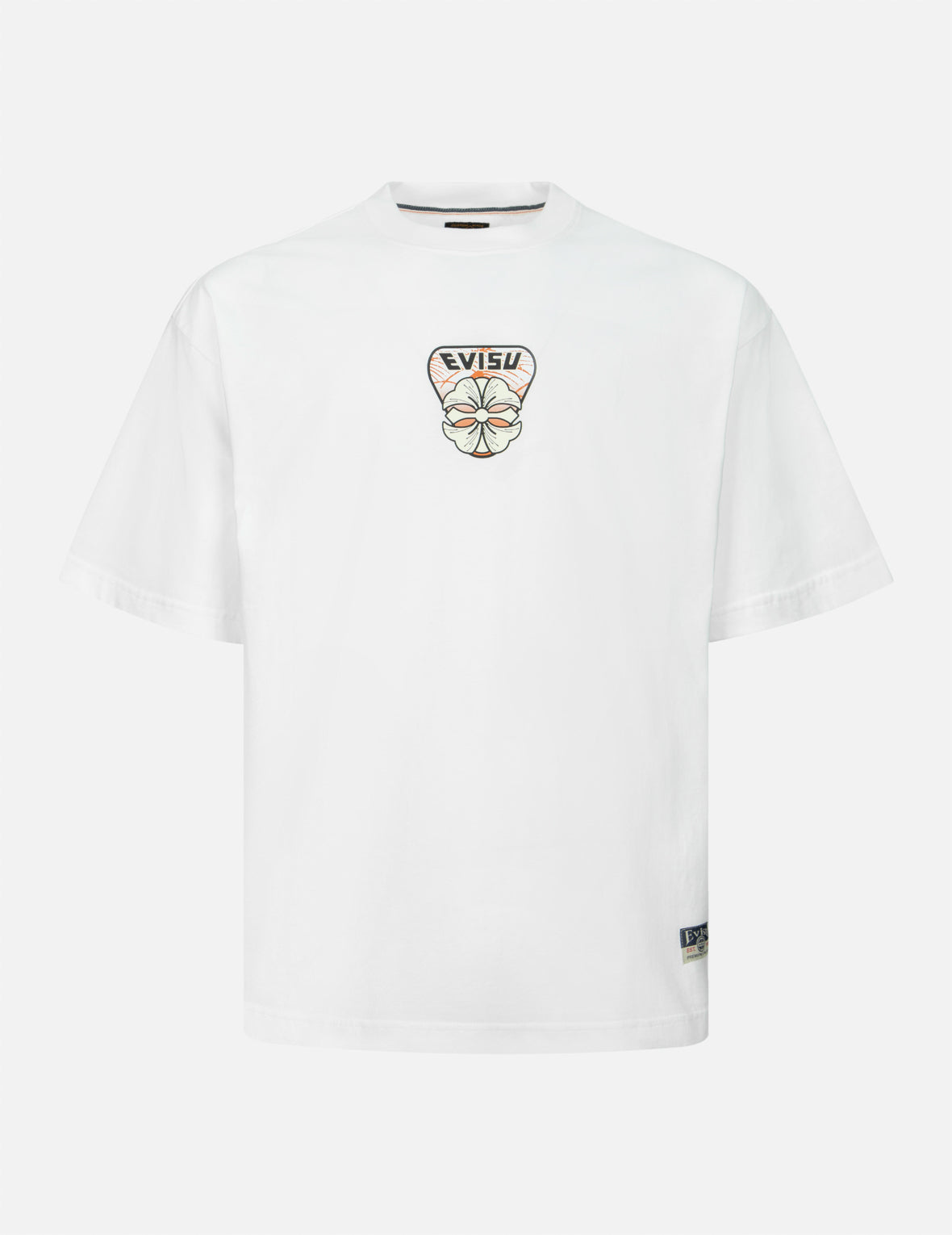 Multi-Hanafuda Daruma and Daicock Print Loose Fit T-shirt
