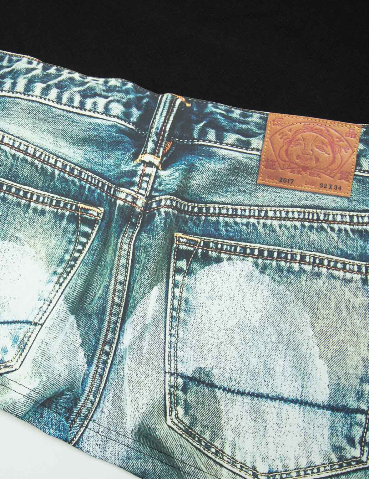 仿真數位印花寬版休閒T恤