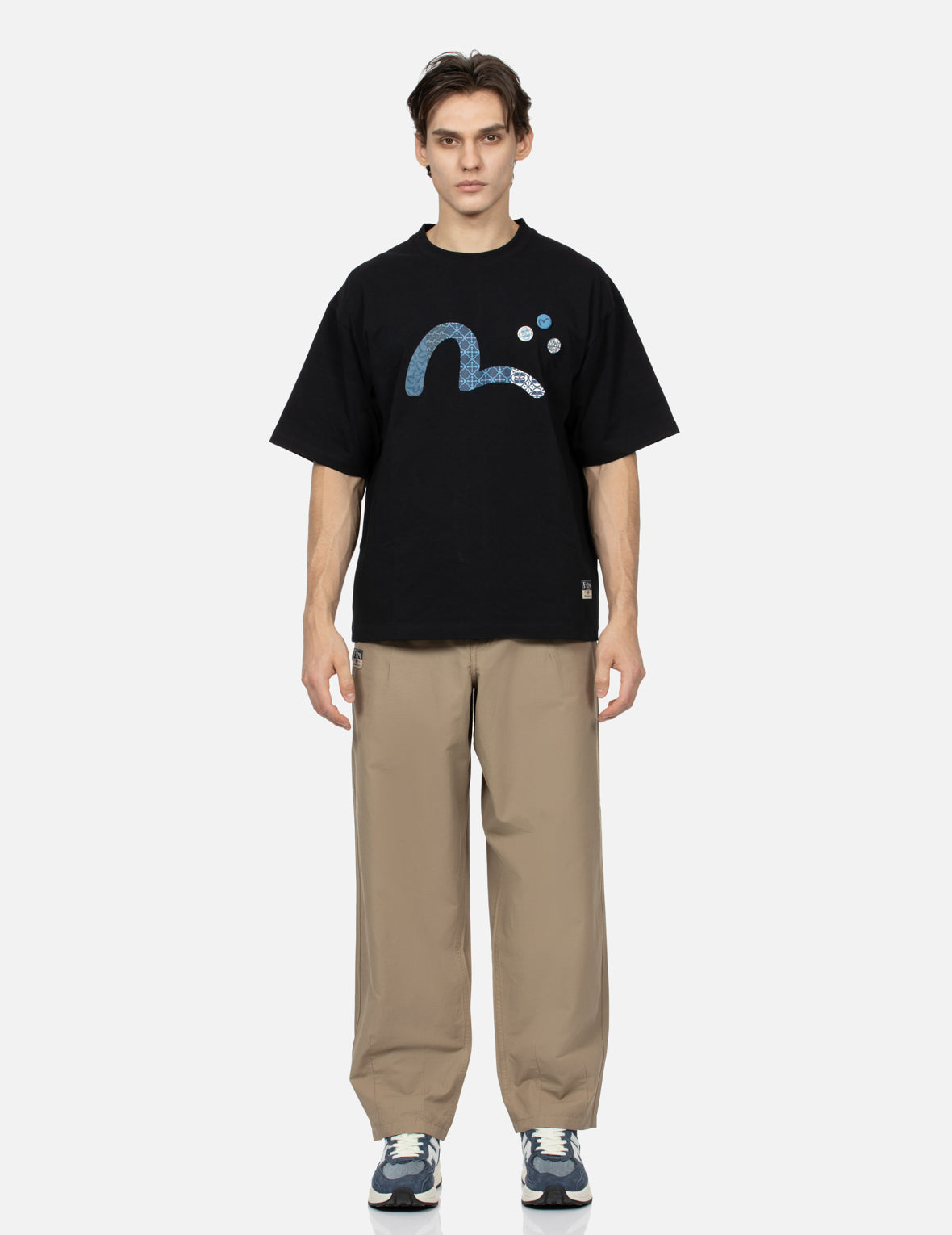 Seagull Print with Pins Relax Fit T-shirt