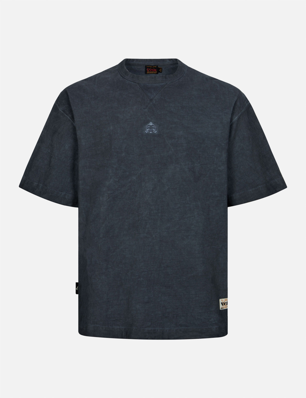 Godhead Embroidery and Kamon Print Loose Fit T-shirt