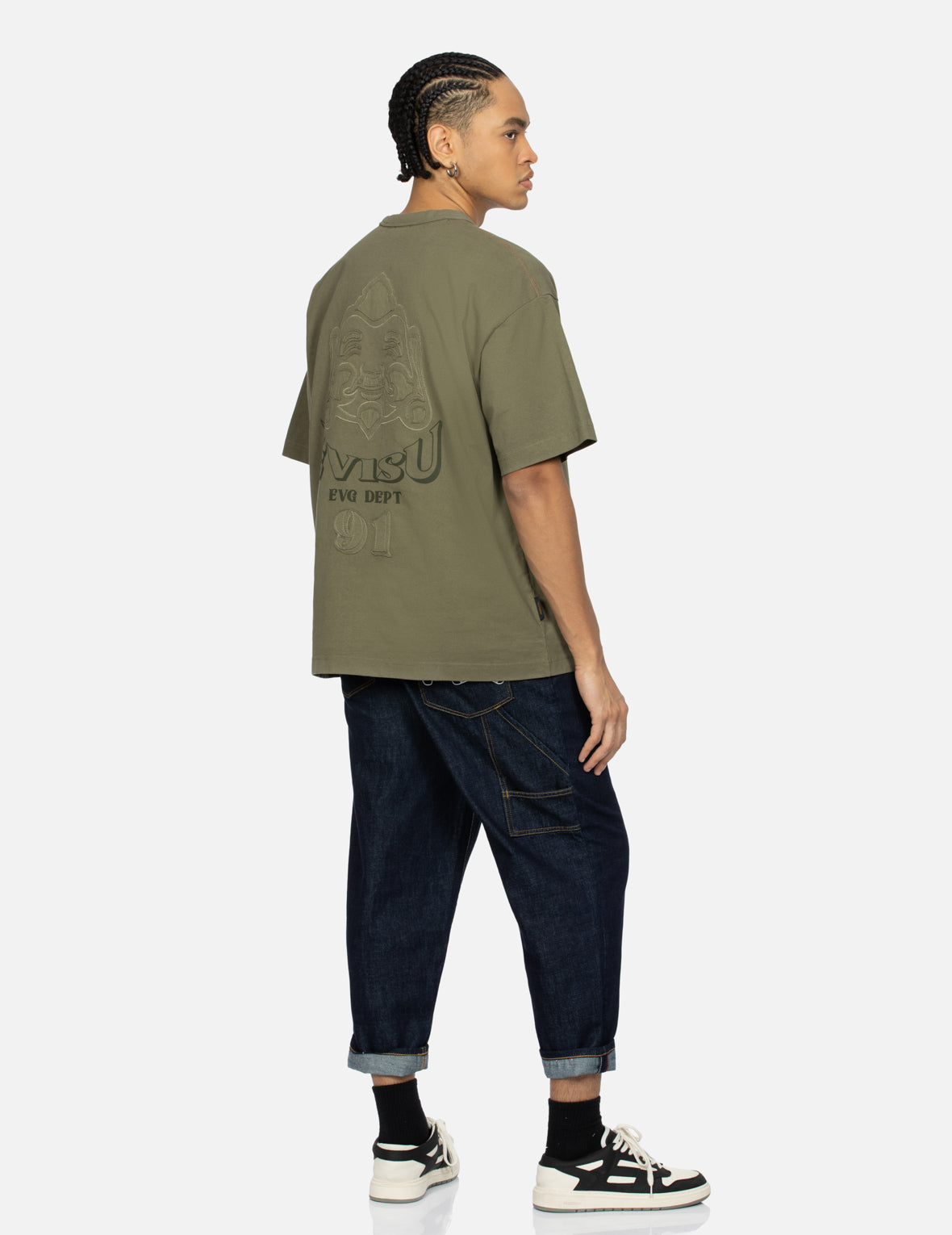 Hand Stitching Godhead Embroidery Loose Fit T-Shirt