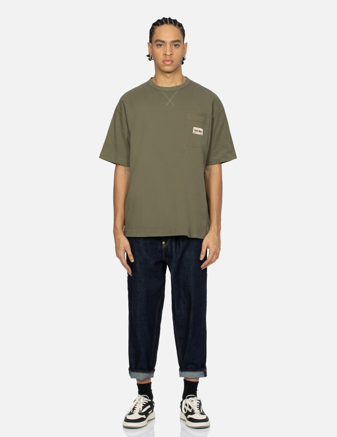 Hand Stitching Godhead Embroidery Loose Fit T-Shirt
