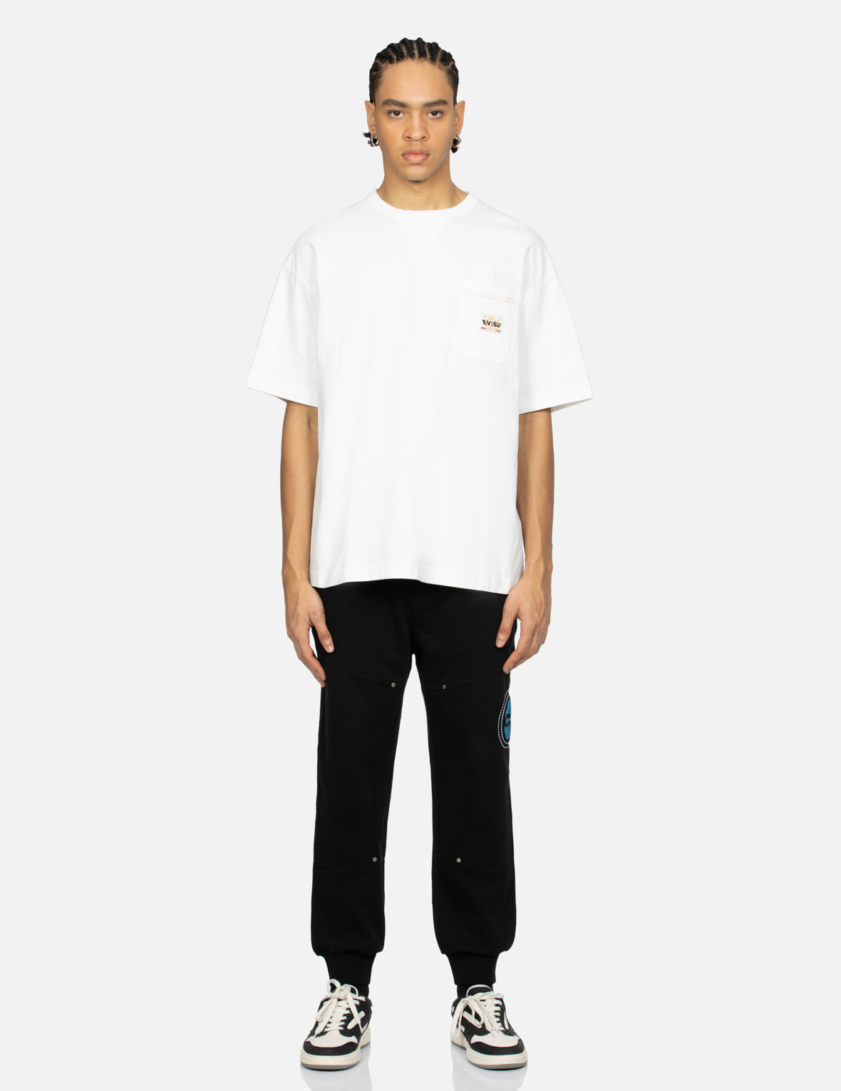 Hand Stitching Godhead Embroidery Loose Fit T-Shirt