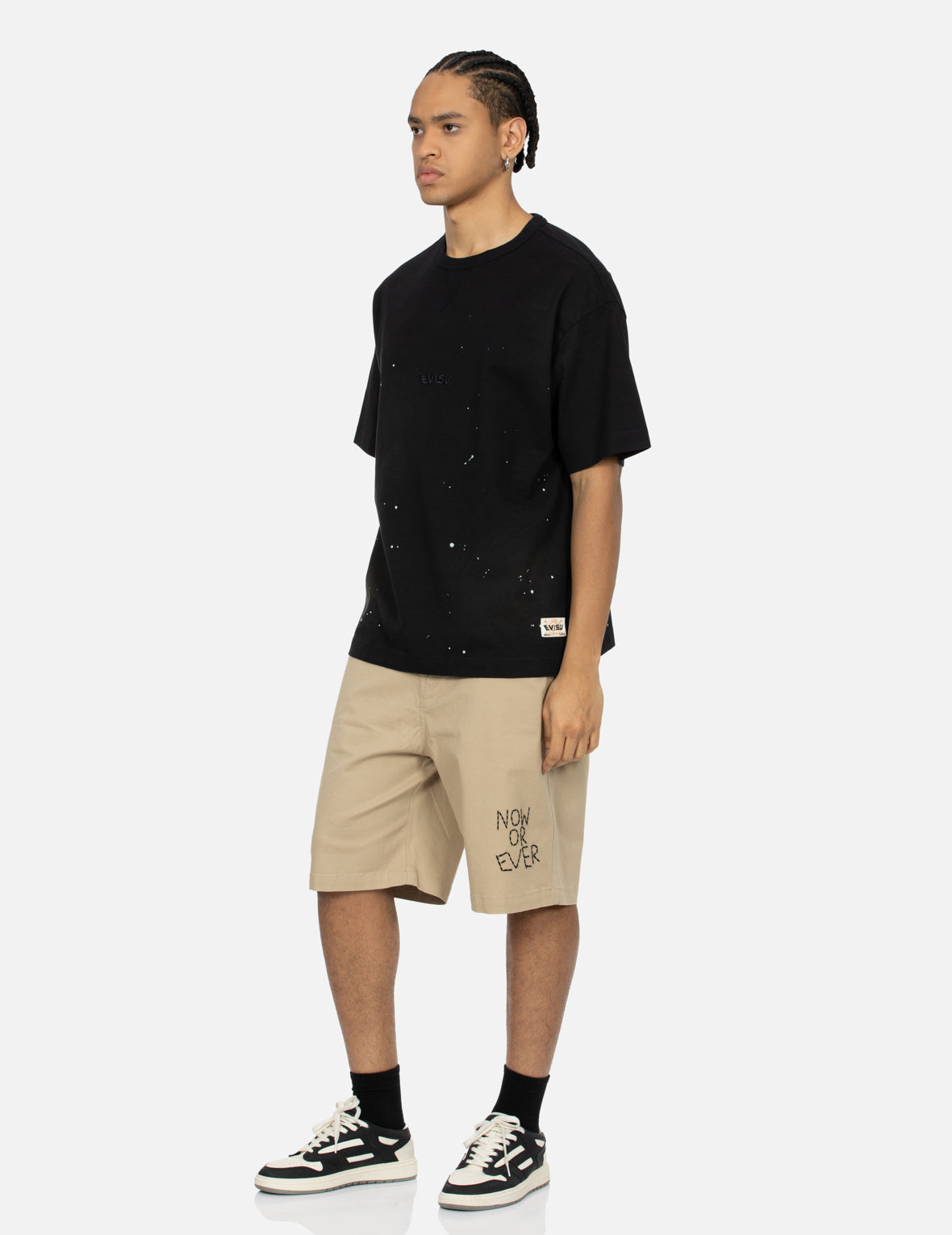 Logo Embroidery and Multi-print Loose Fit T-shirt