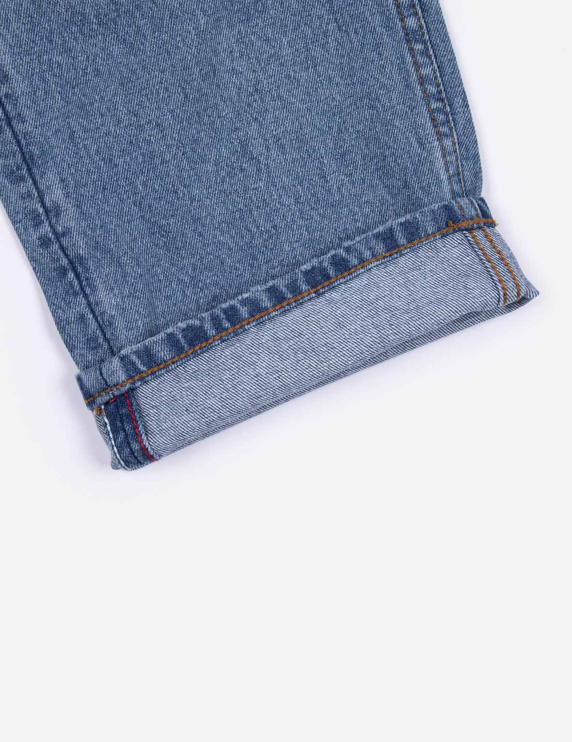 Seagull and Heart Embossed Fashion Fit Jeans