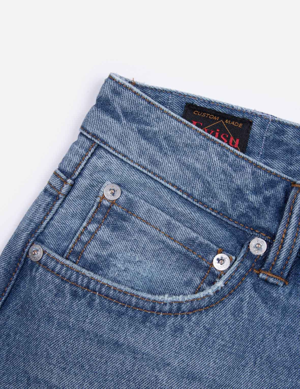Seagull and Heart Embossed Fashion Fit Jeans