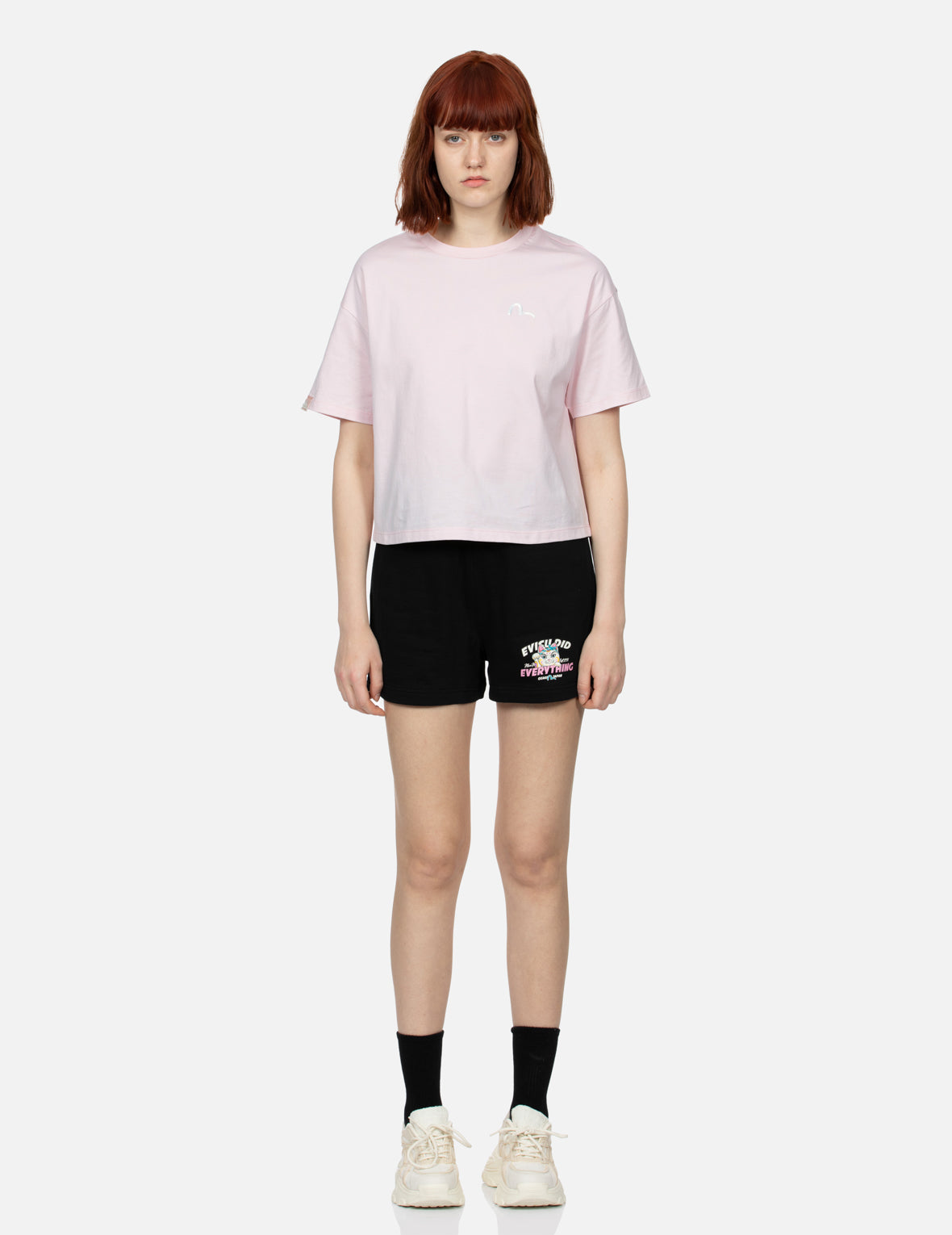 Cherry Blossom and Festival-Themed Daruma Cropped T-shirt