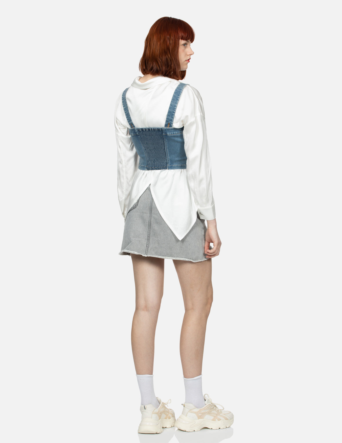 Logo Embroidery Washed Fashion Fit Denim Vest