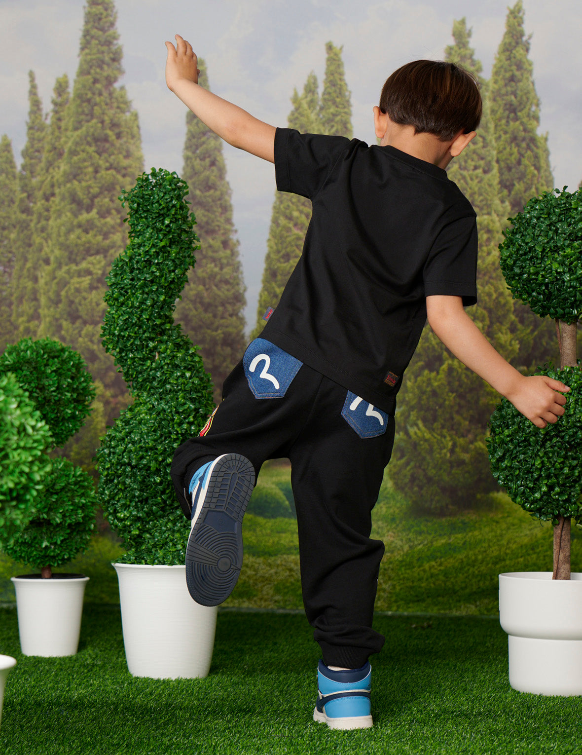 Dinosaur Park Sign Print Regular Fit Sweatpants