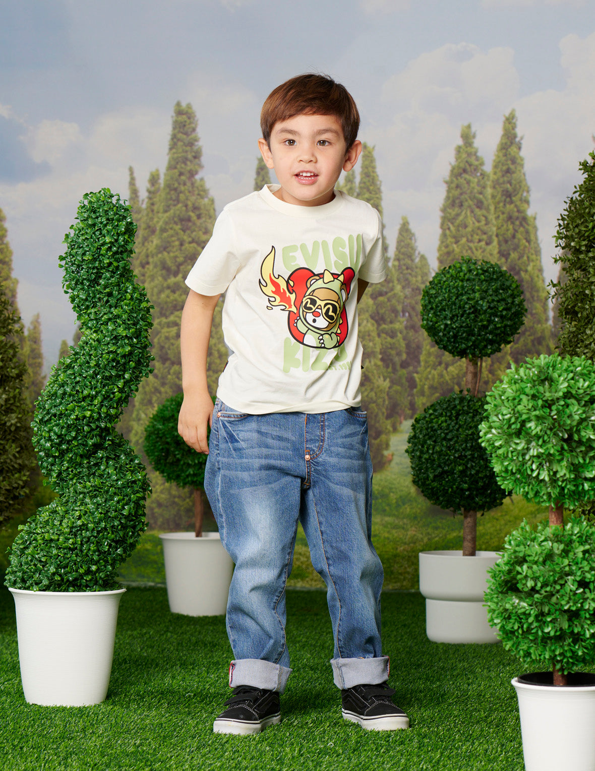 Eruptive Dinosaur Bear print Regular Fit T-shirt