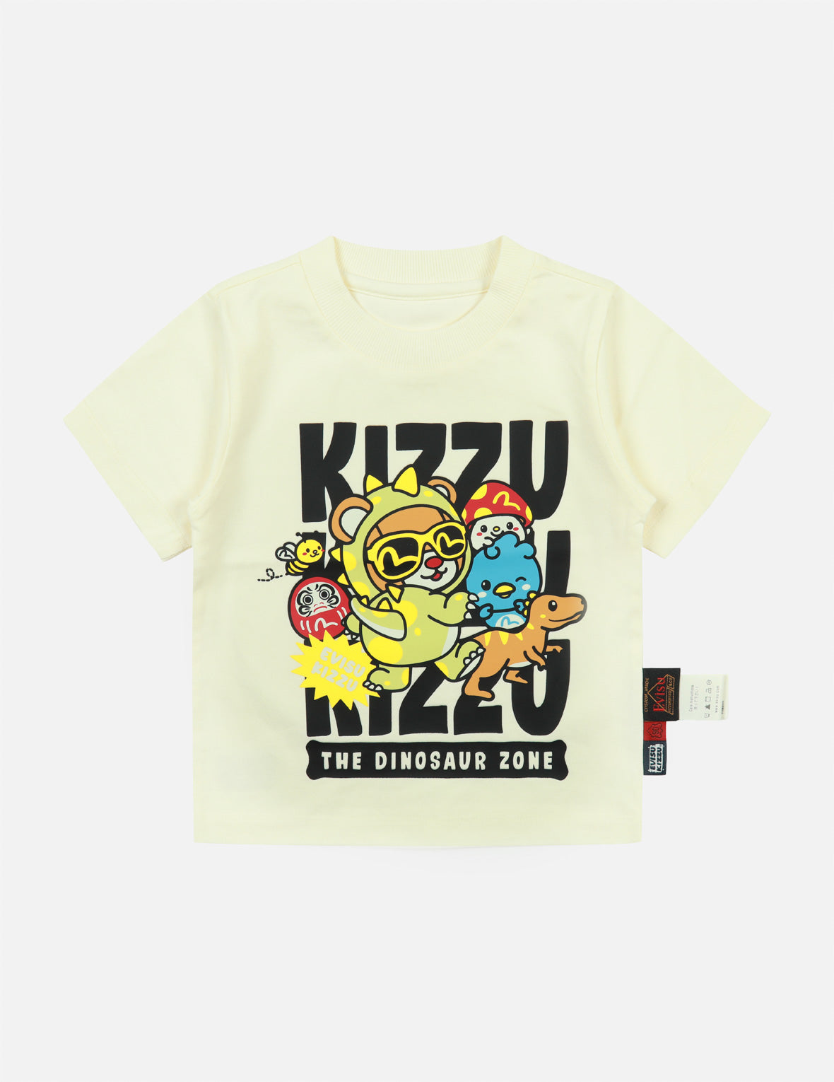 KIZZU Crews與恐龍圖案印花常規版型T恤