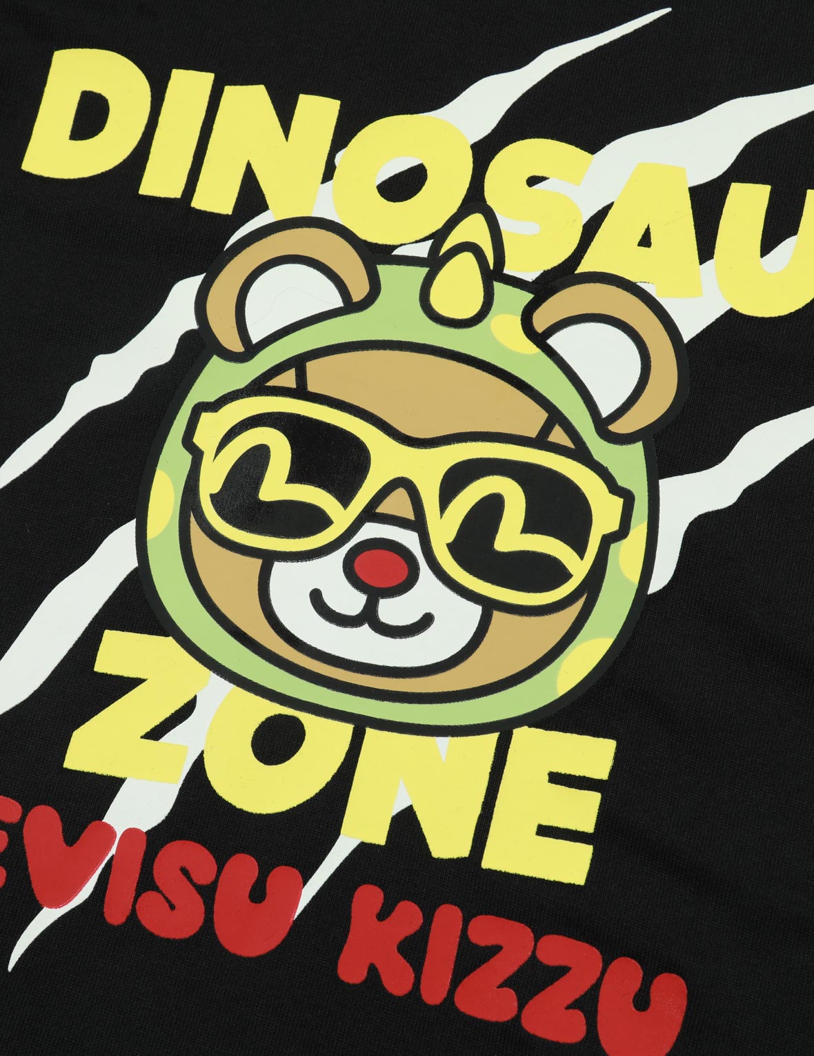 Dinosaur Bear Print Regular Fit T-shirt