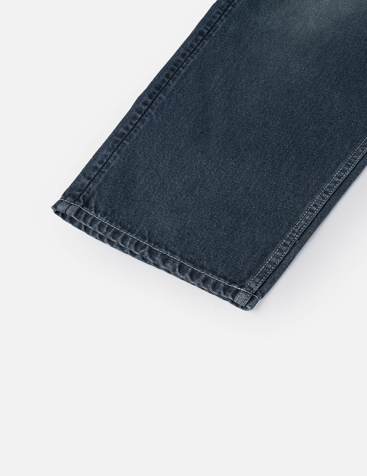 斑駁海鷗印花和補丁寬版牛仔褲