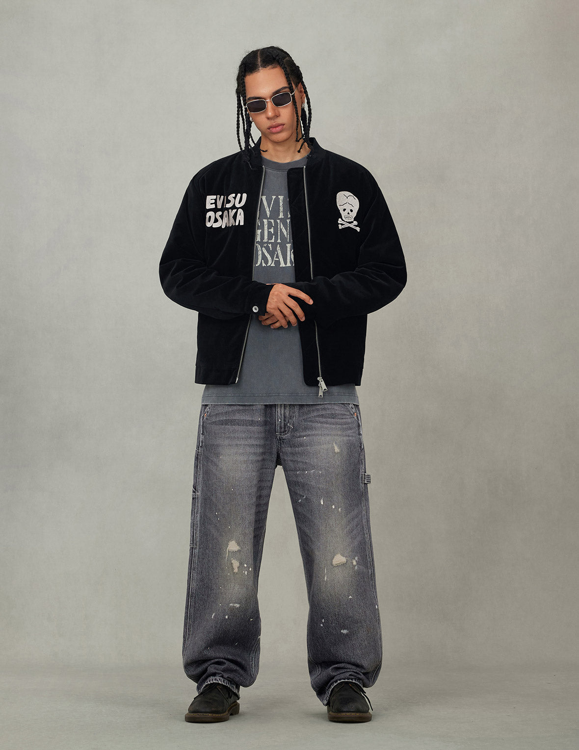 Vintage Velvet Regular Fit Padded Souvenir Jacket – EVISU