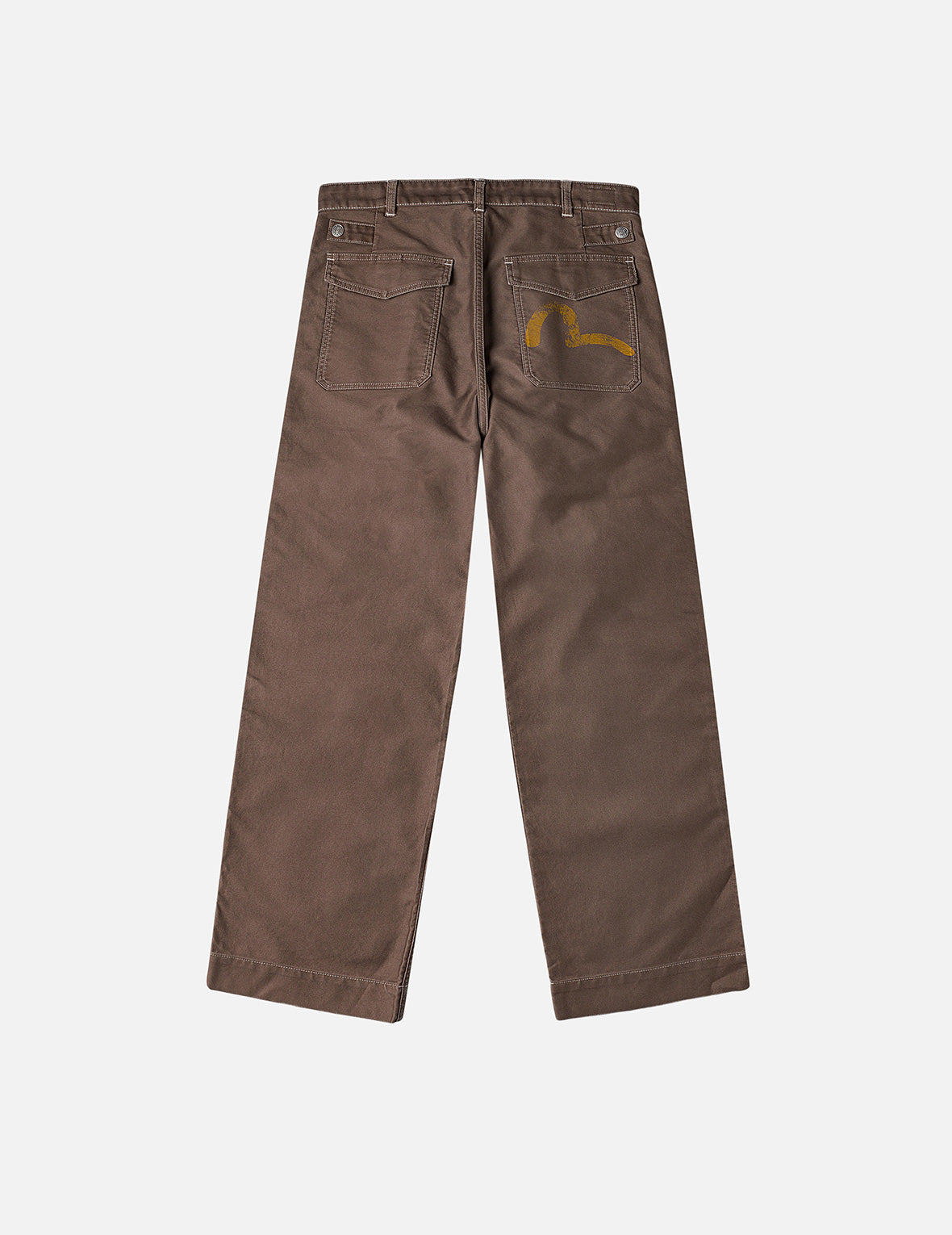 Hand-Painted Seagull Print Relax Fit Flight Pants