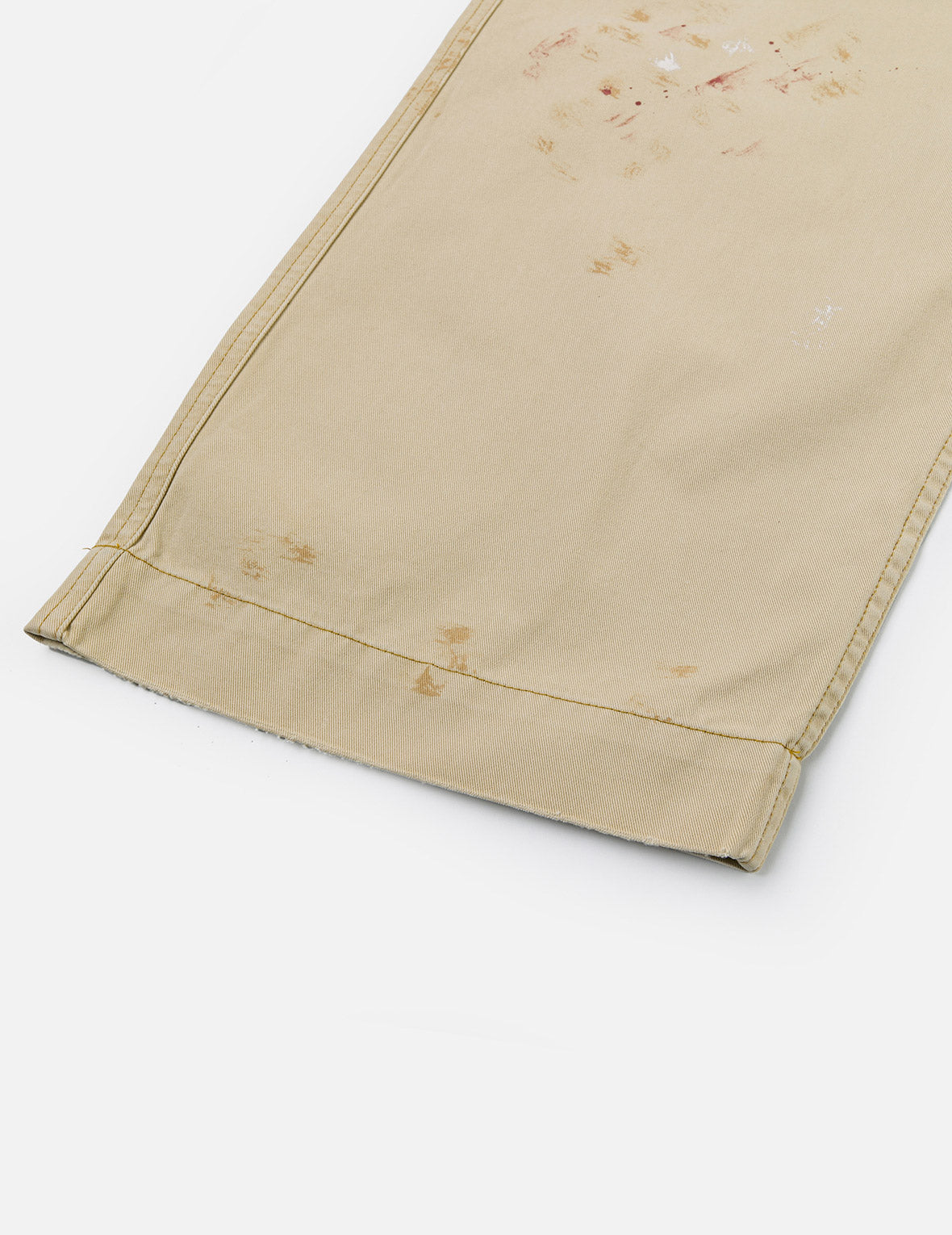 手繪海鷗與潑墨印花寬版休閒飛行褲