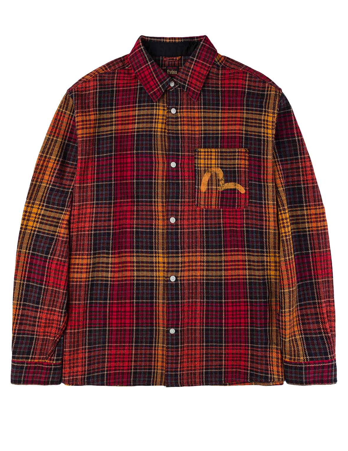 Seagull Print Regular Fit Flannel Check Shirt