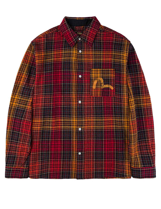 Seagull Print Regular Fit Flannel Check Shirt