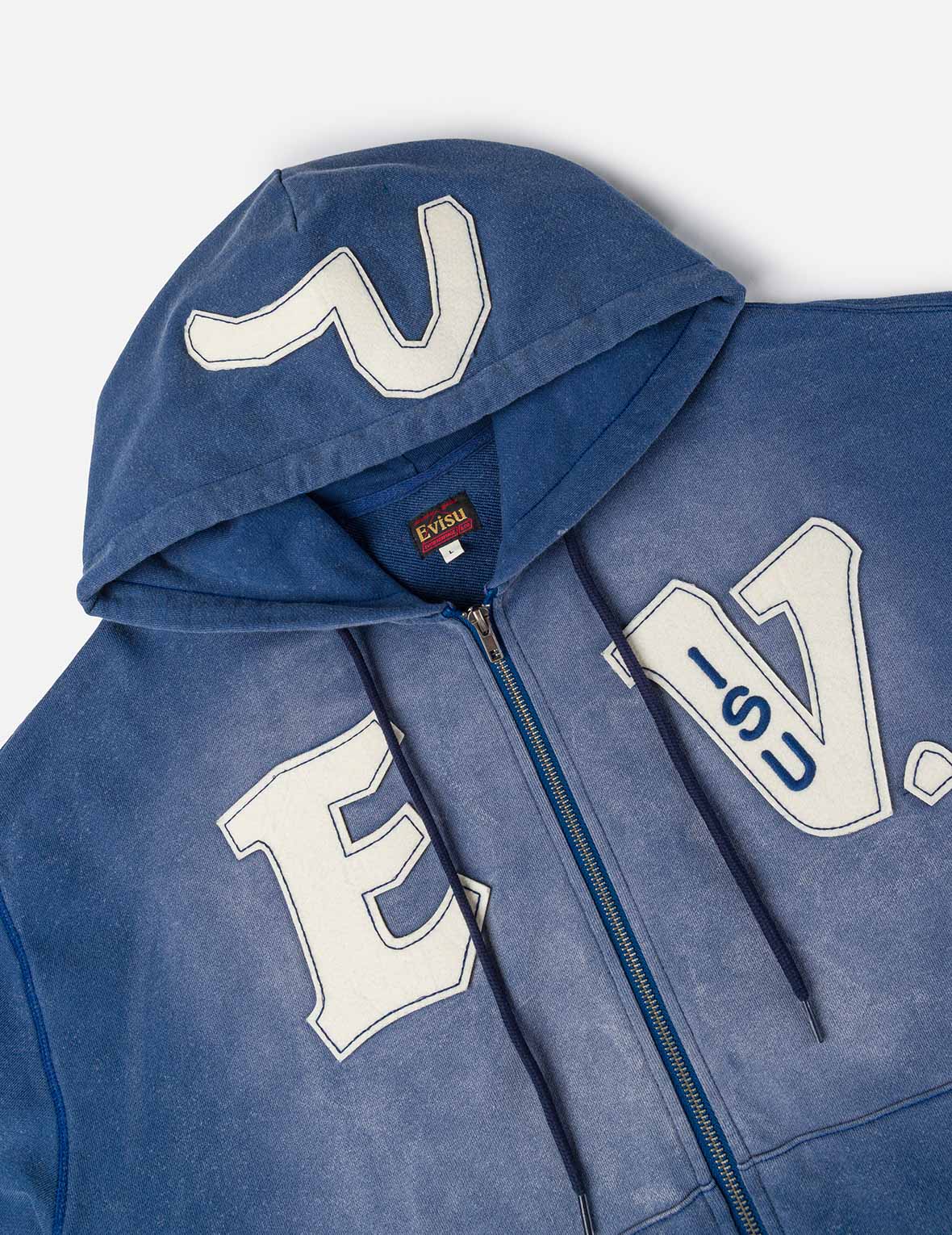 EV與海鷗布貼刺繡寬版休閒連帽外套