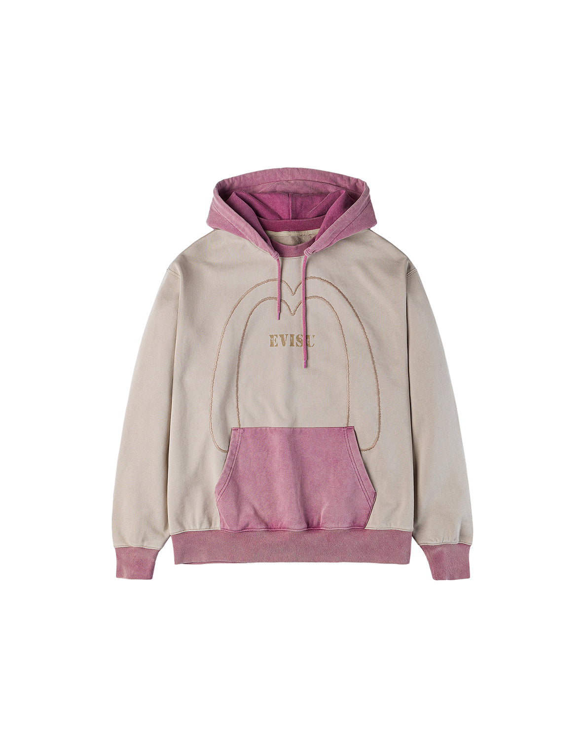 Color blocking Logo print and Daicock Embroidery Regular Fit Hoodie