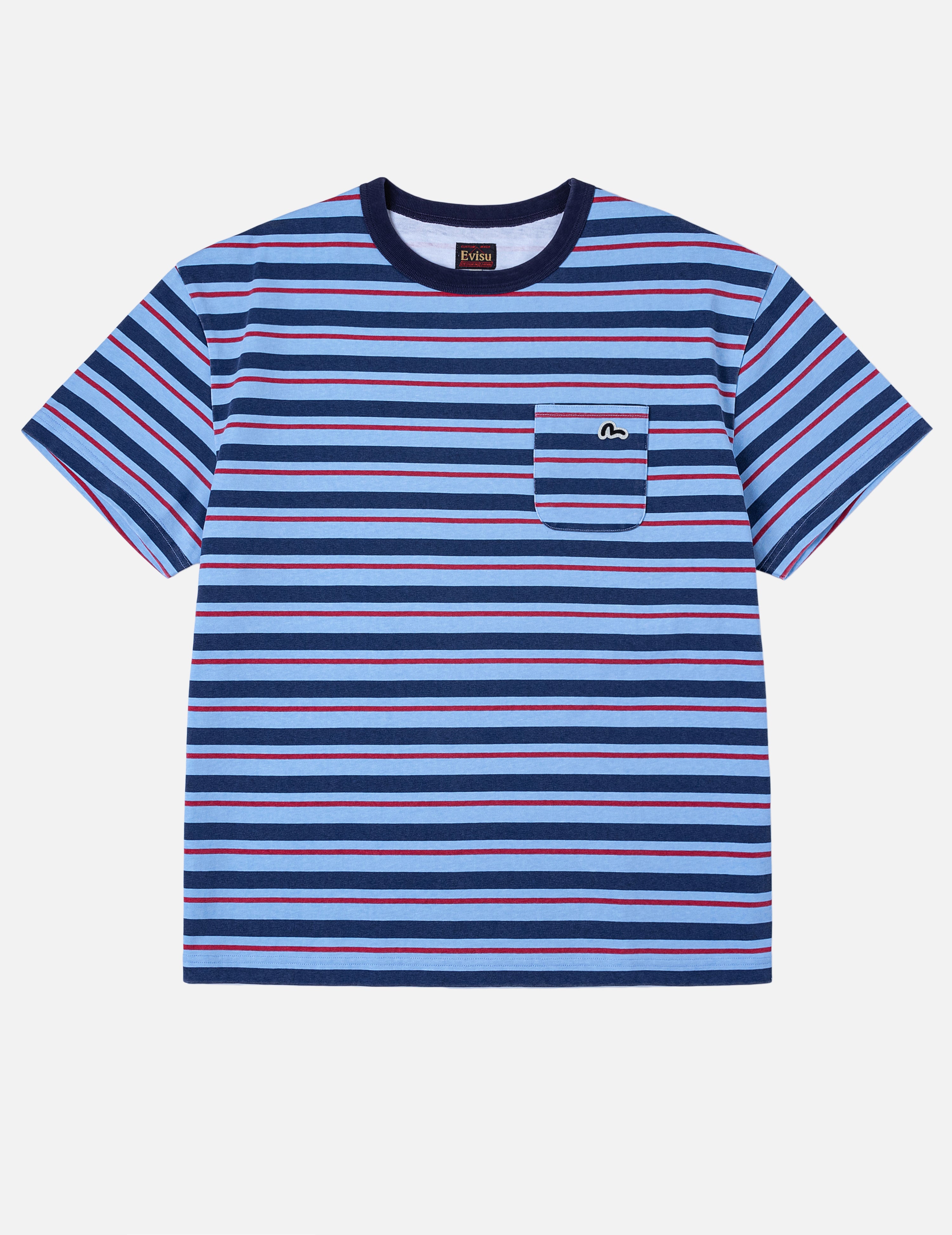 Seagull Appliqué Relax Fit Stripe T-Shirt