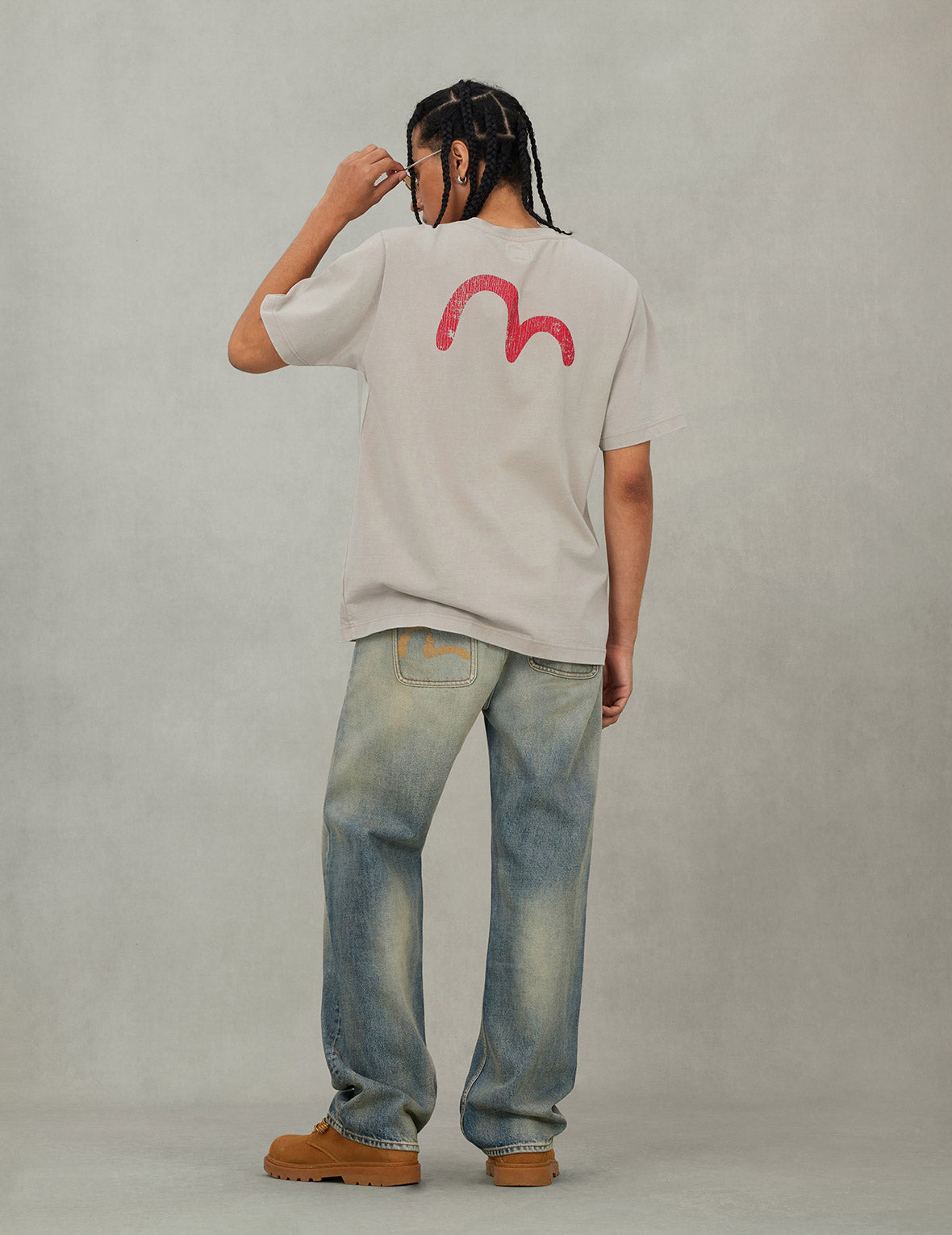 海鷗印花寬版休閒T恤