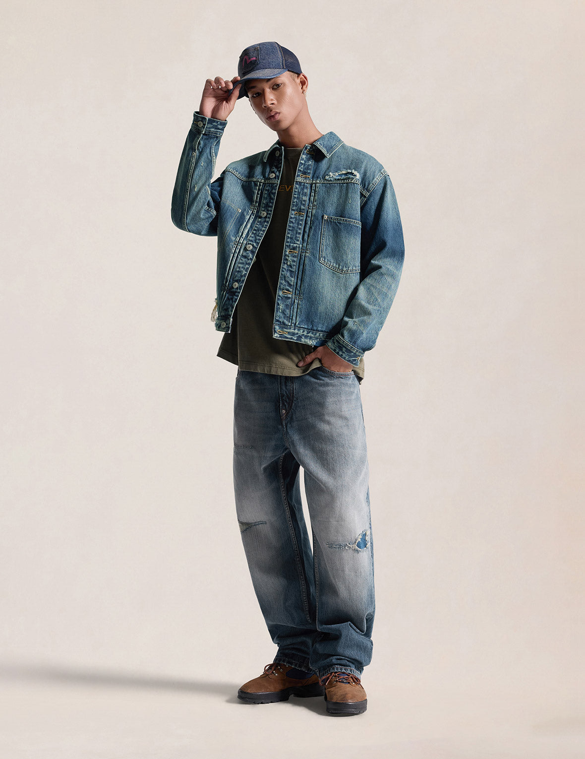 Pink Daicock Ripped Jeans