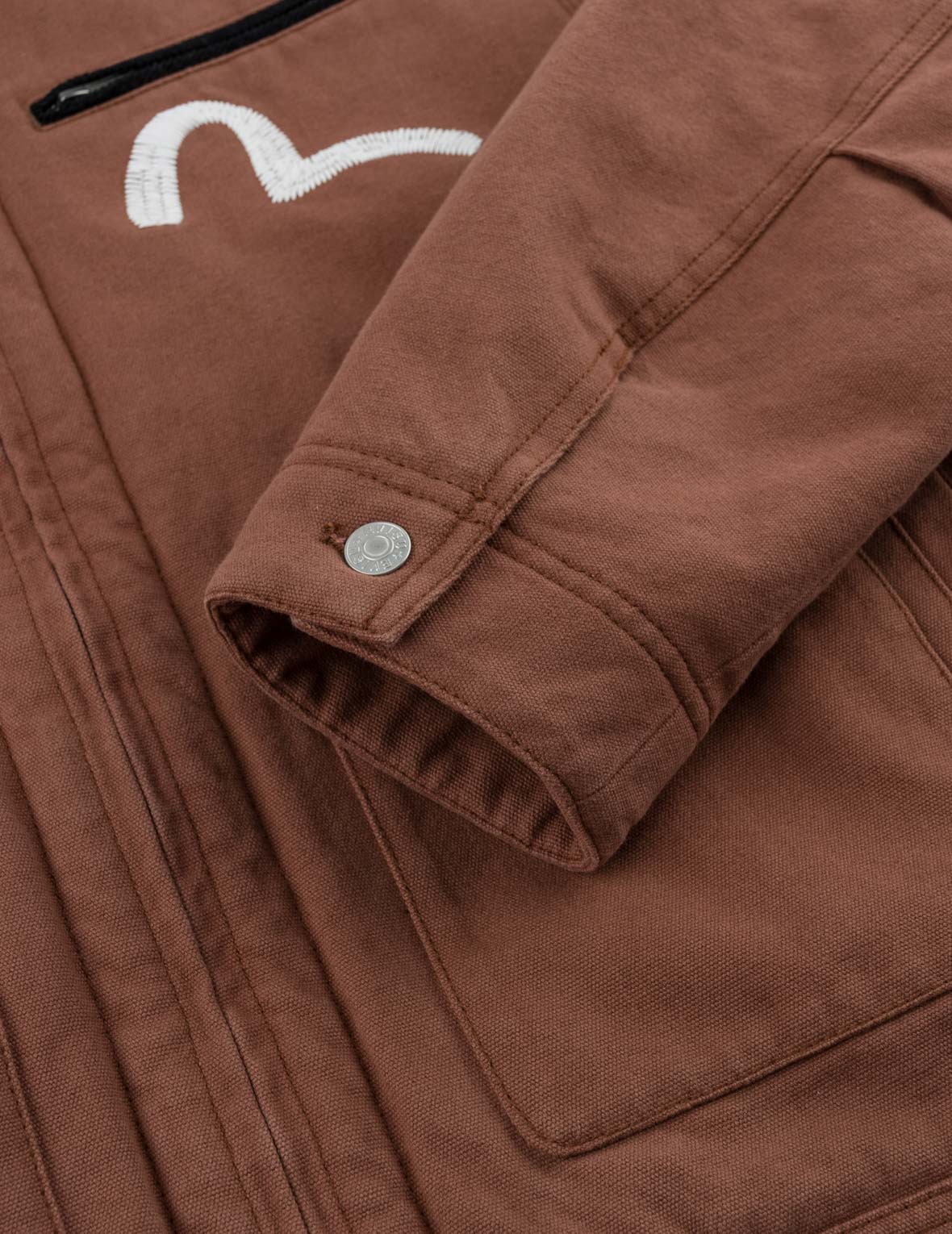 Light Padded Brown Canvas Work Jacket