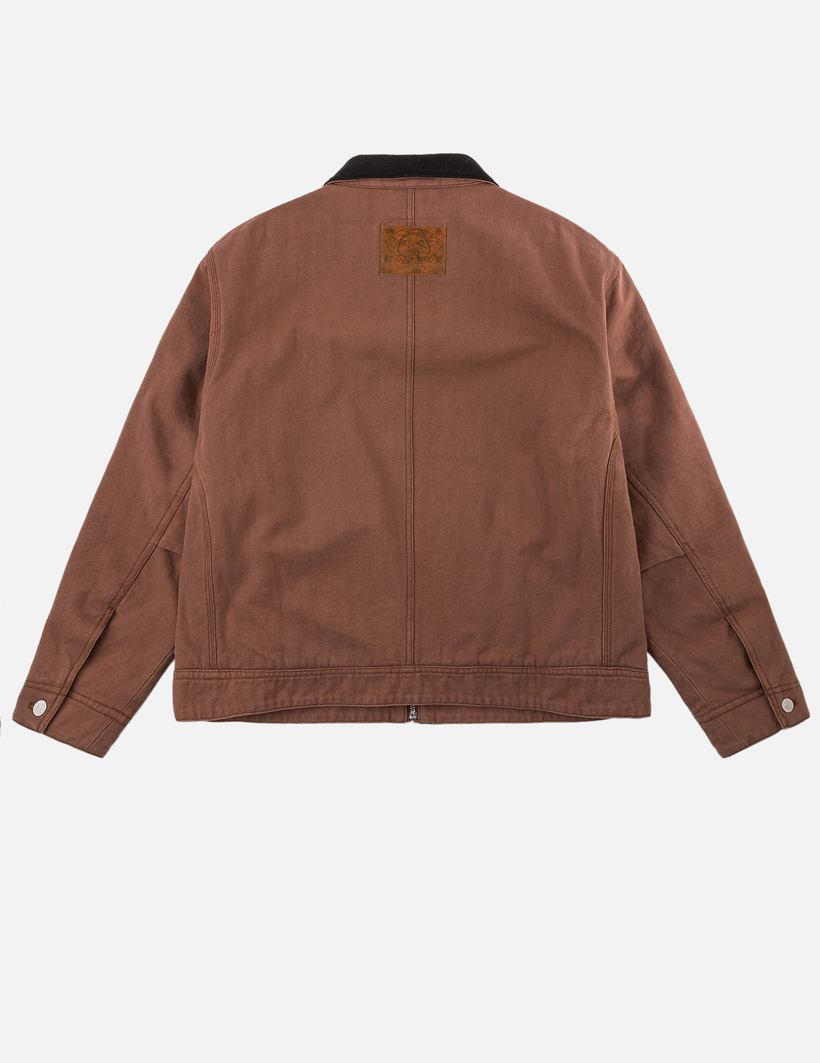 Light Padded Brown Canvas Work Jacket