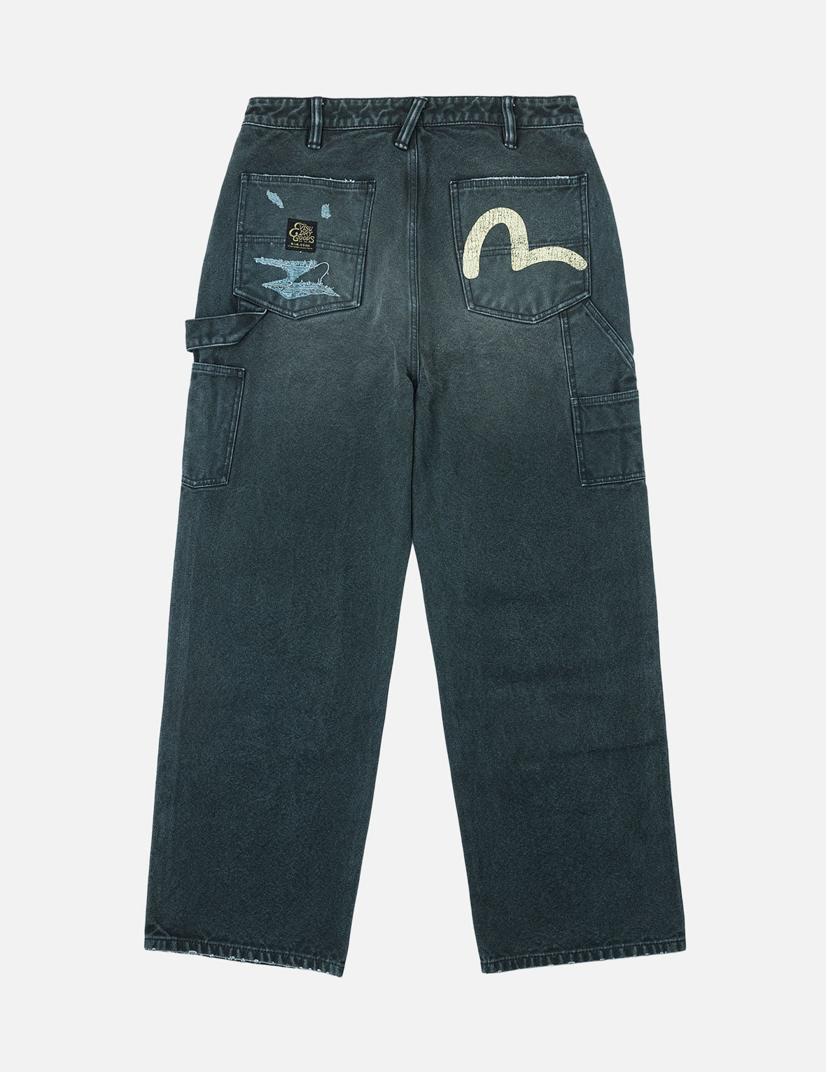 Distressed Double Knee Utility Pants