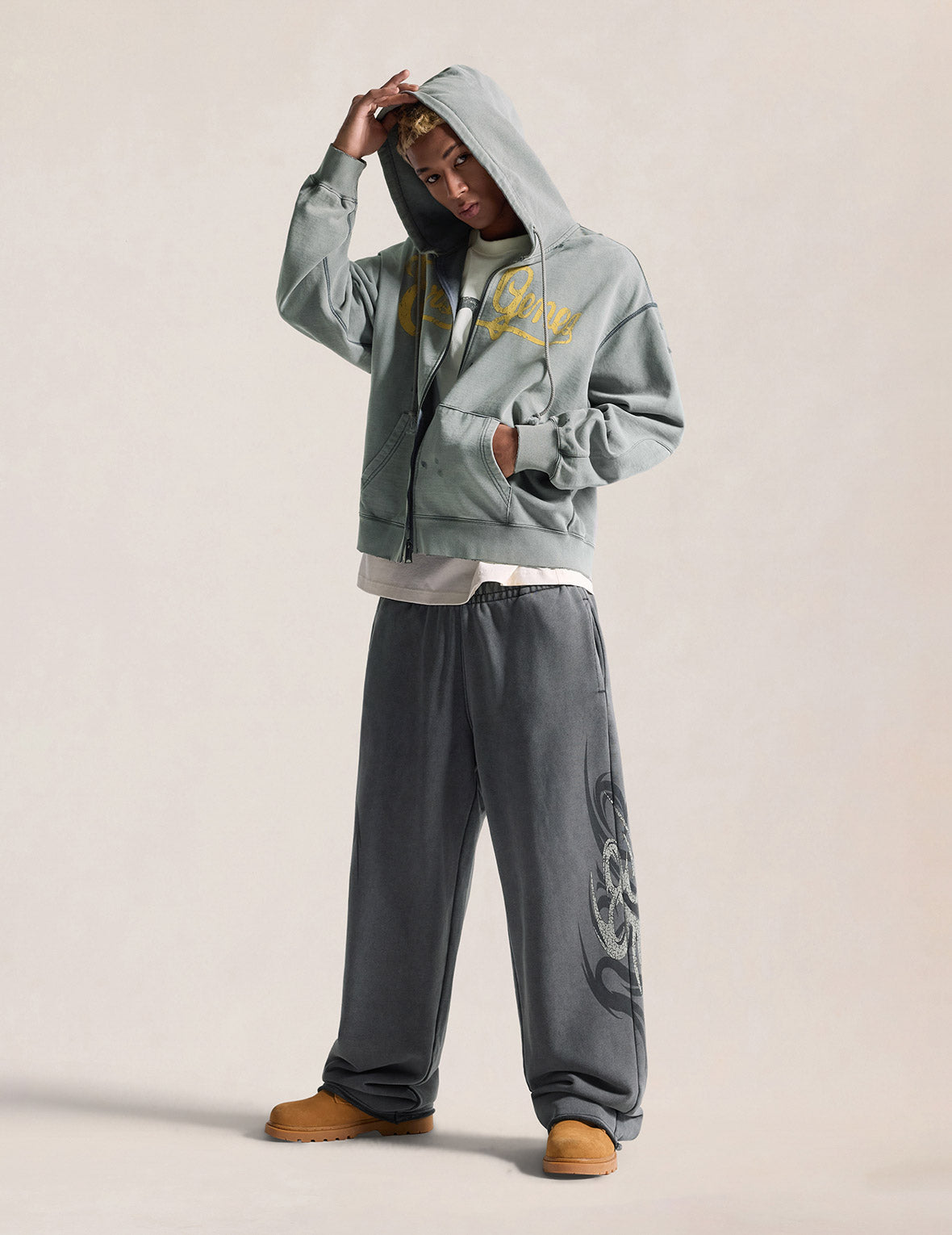 海鷗EVISU Genes拉鍊連帽衛衣