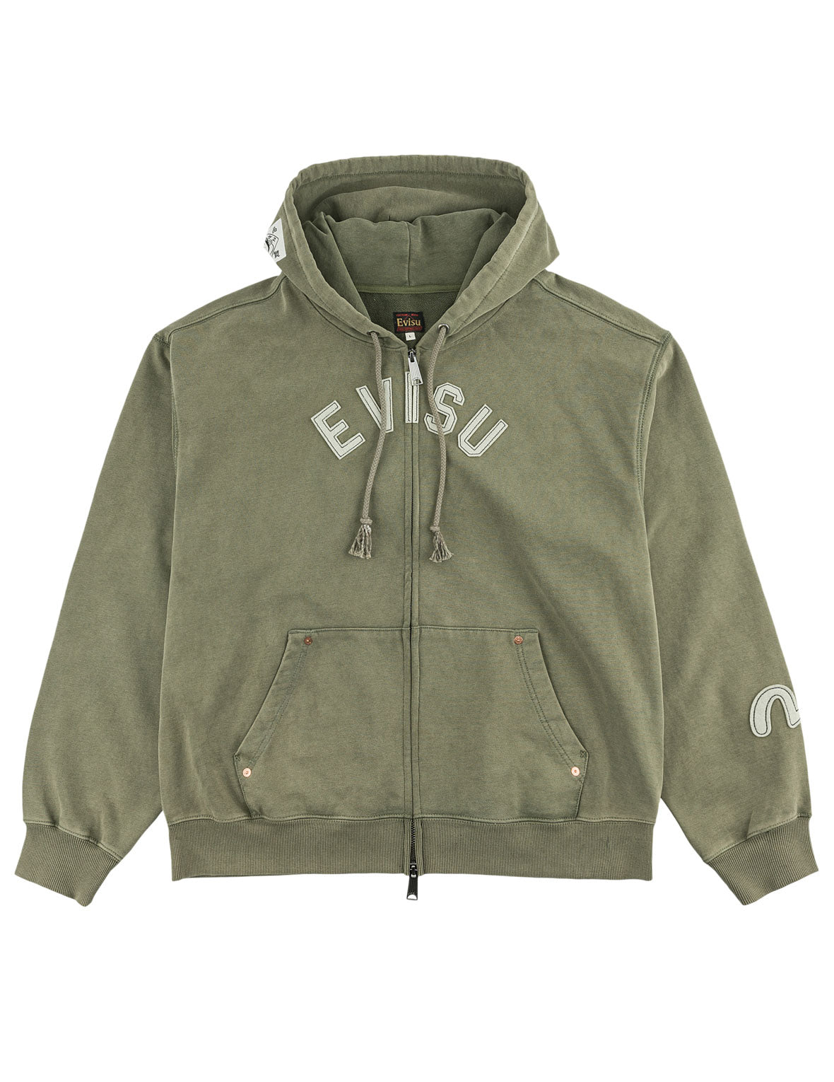 Patched EVISU Zip Hoodie