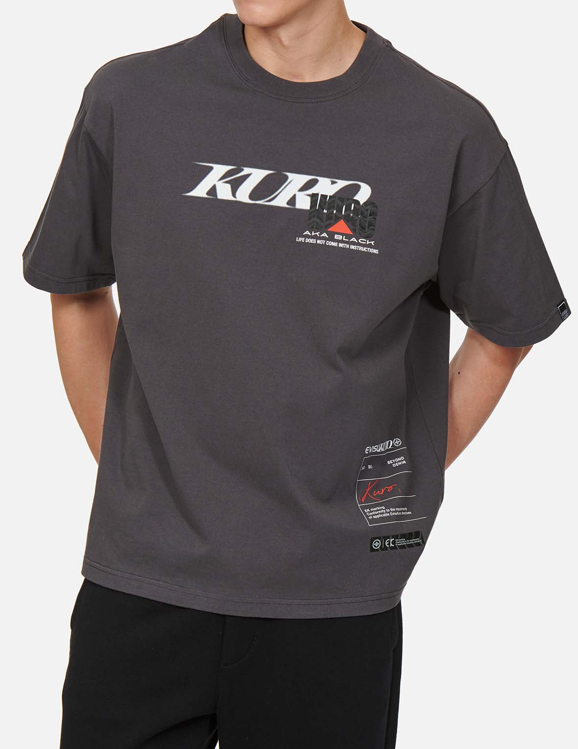 Ripple Effect Seagull and Shadow Print T-shirt
