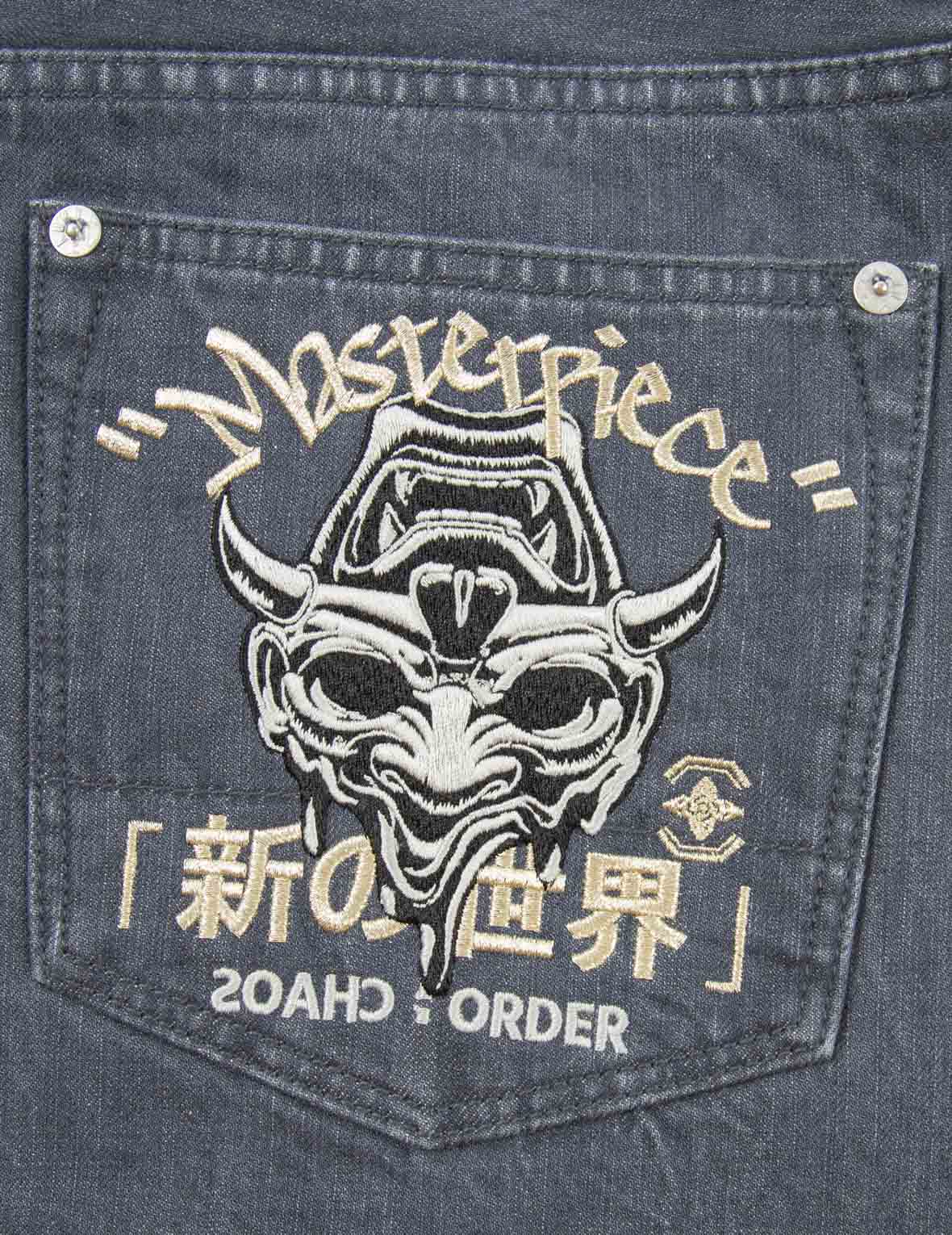 Hannya Embroidered Carrot Fit Jeans #2017