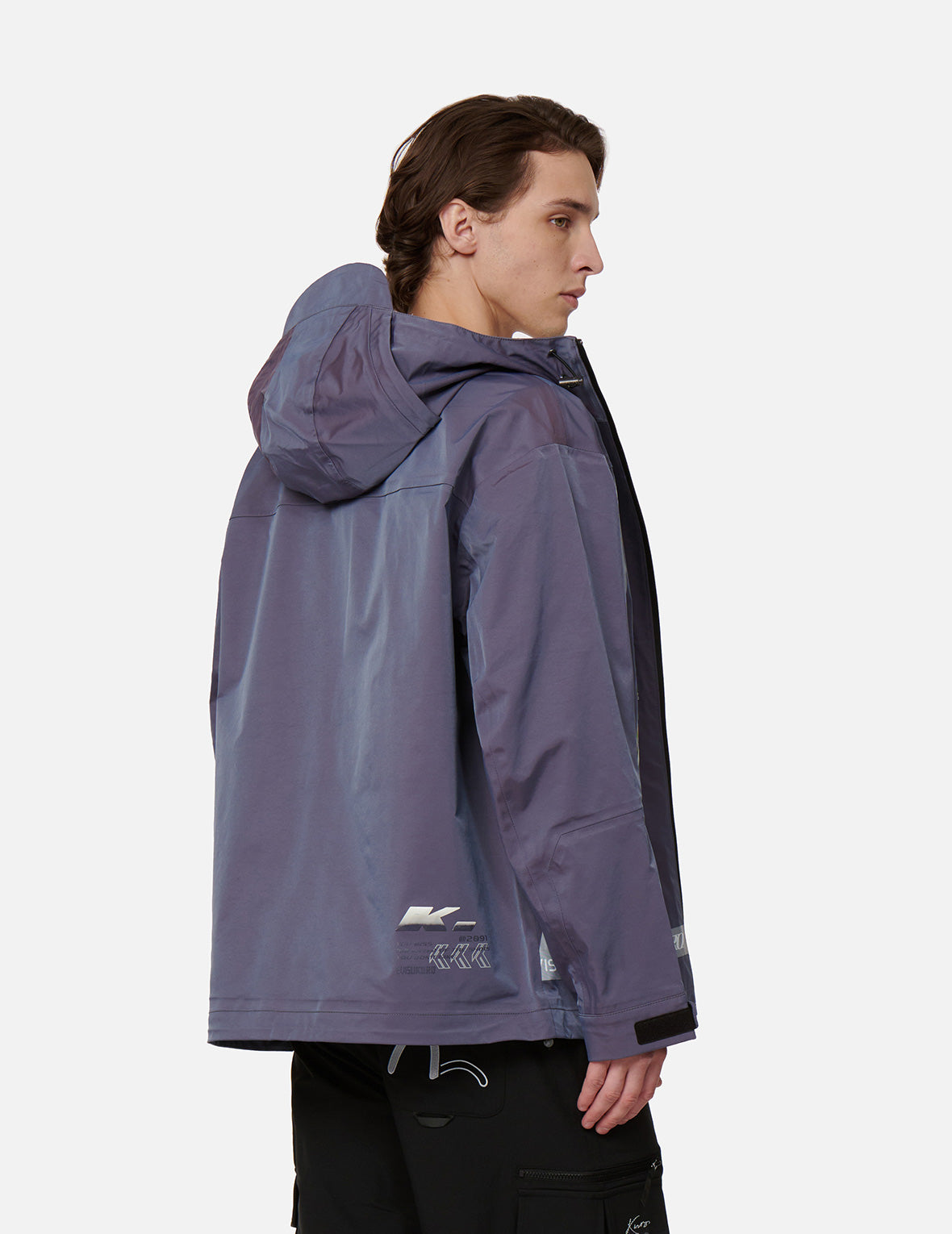 Logo Tape Padded Windbreaker Jacket – EVISU - Main Image