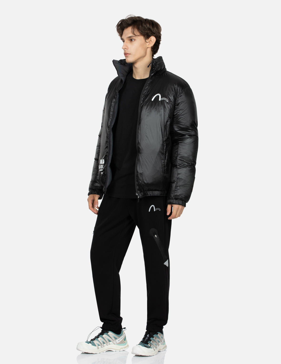 Seagull Print 3D Panelling Regular Fit Sweatpants
