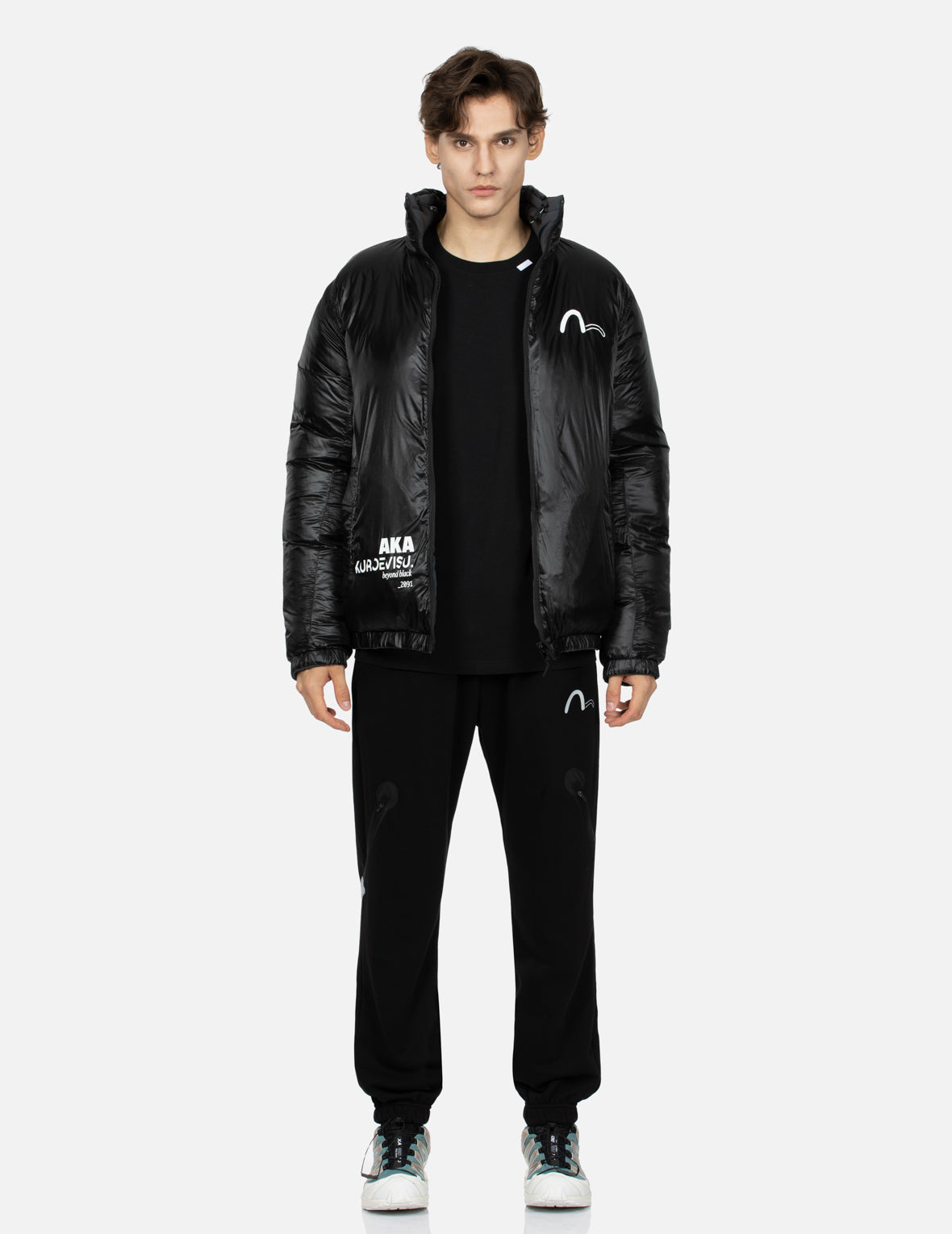 Seagull Print 3D Panelling Regular Fit Sweatpants