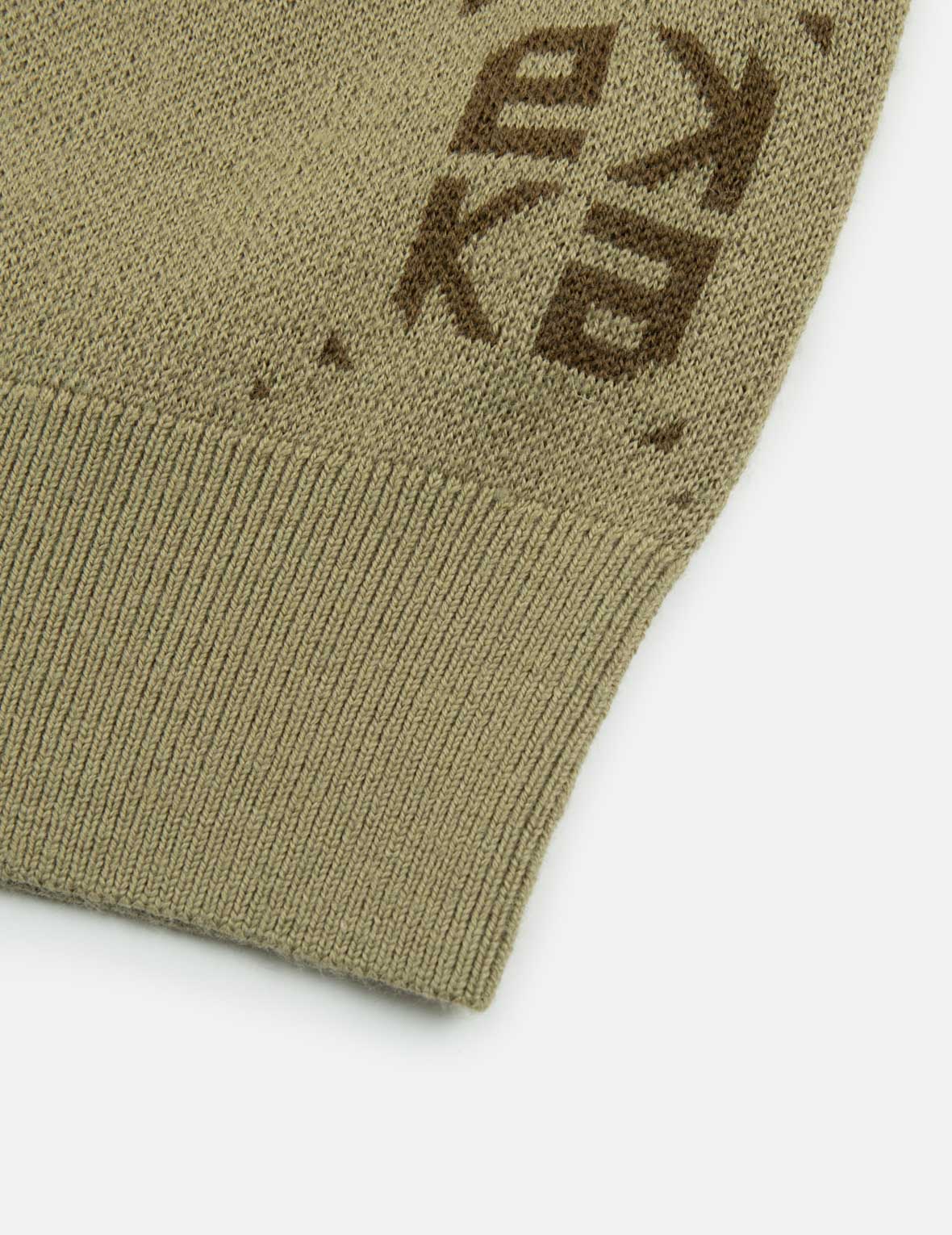 Logo刺繡滿地提花寬版針織衫