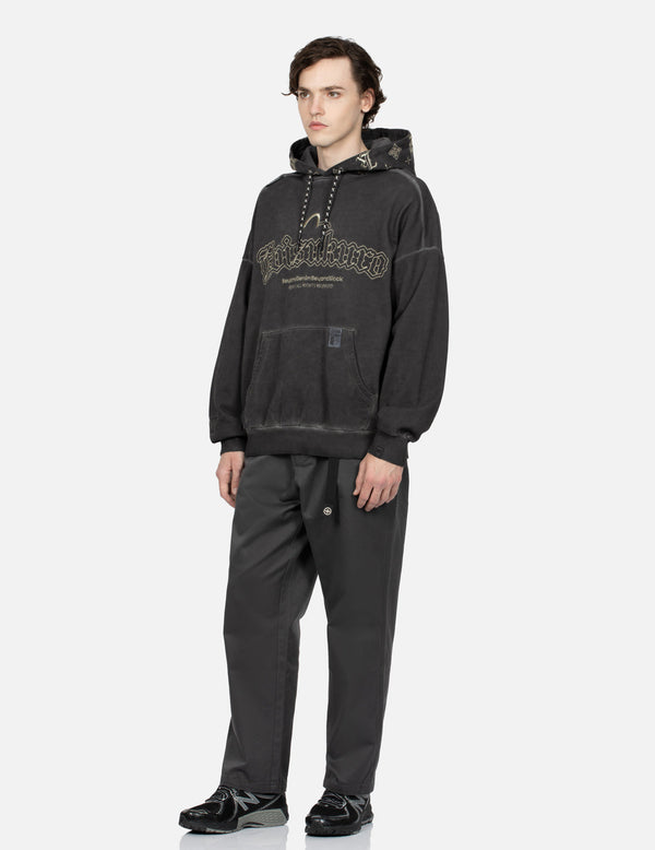 G MONOGRAM BLACK EMBROIDERED HOODIE