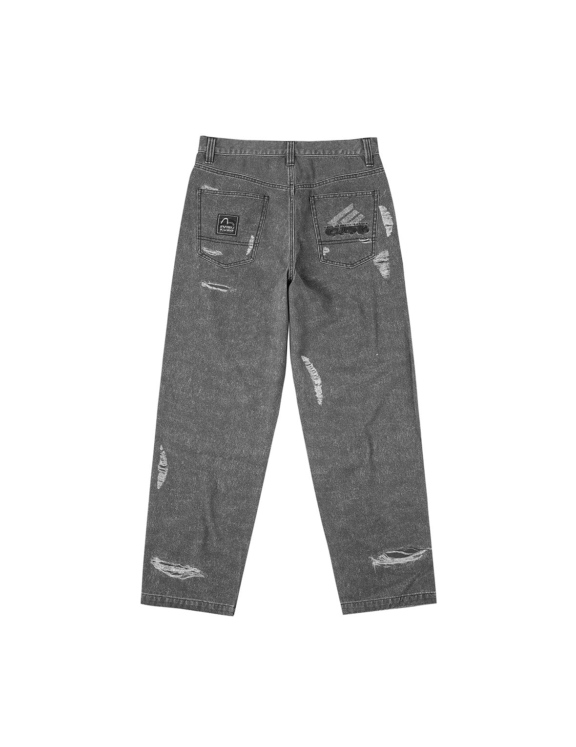 Distressed Print Relax Fit Pants
