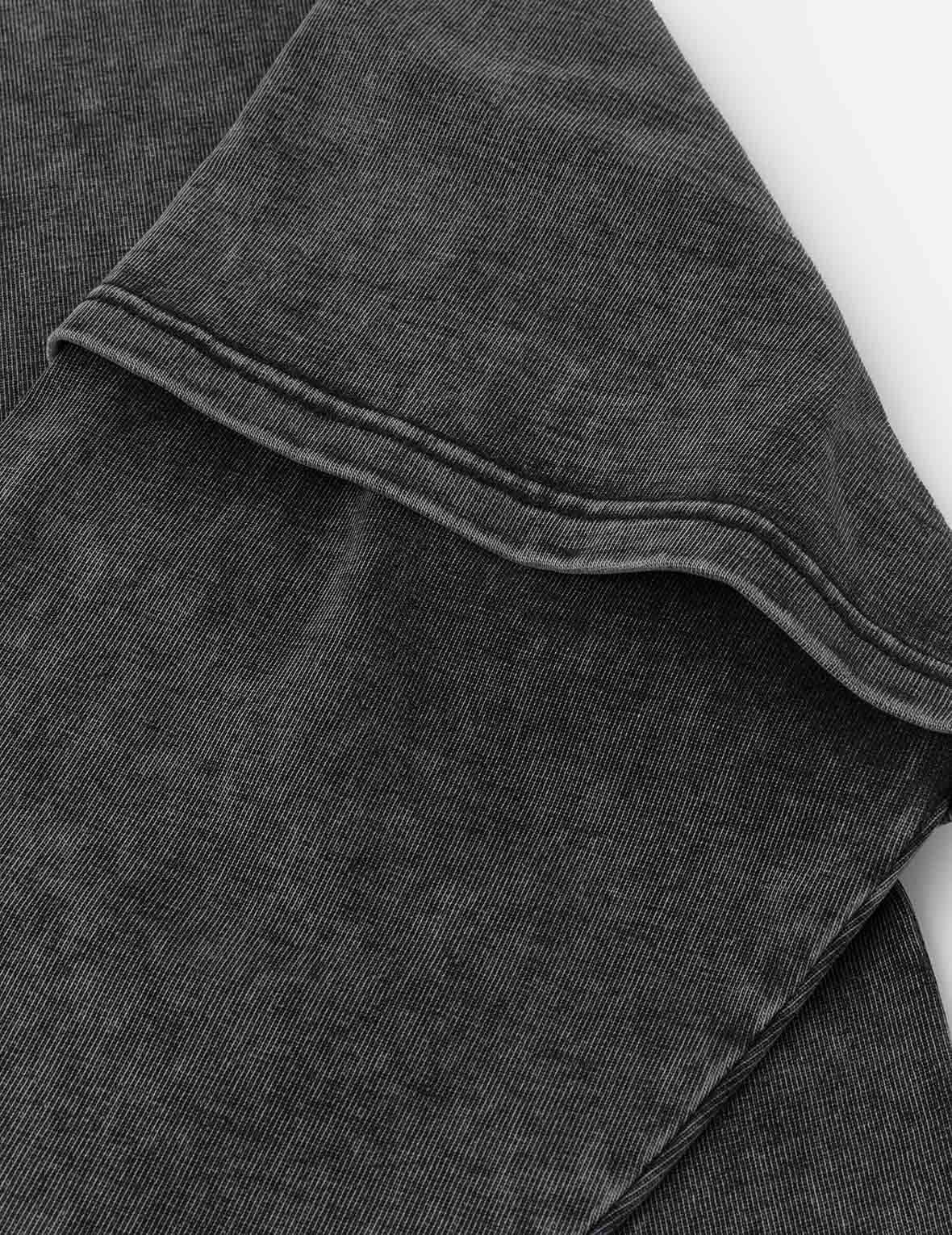 EVISUKURO Label and Seagull Print Oversized  2-in-1 long-sleeve T-shirt