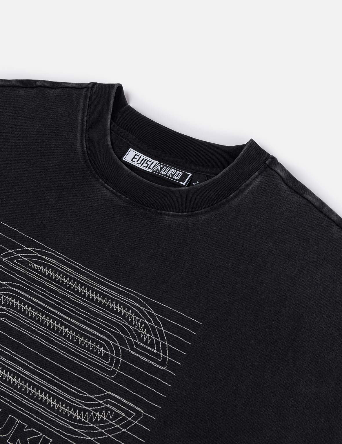 EVISUKURO E Logo Glow-in-the-dark Embroidery Loose Fit T-shirt