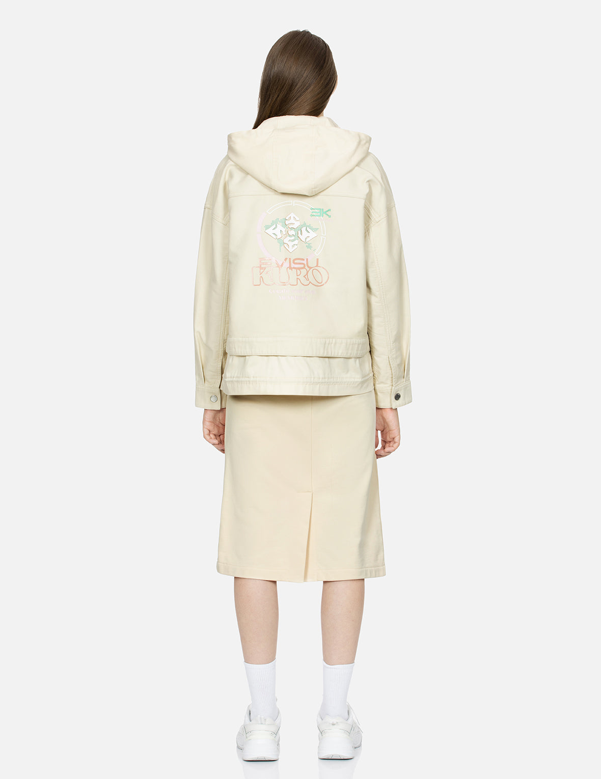 Logo Print and Seagull Badge Regular Fit Skirt
