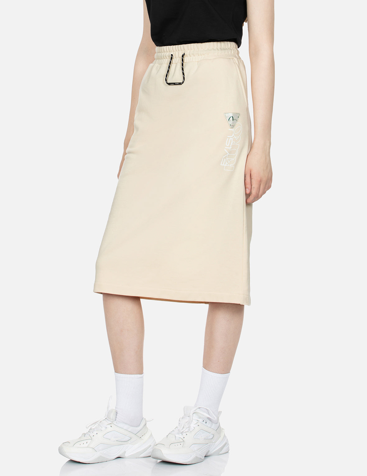 Logo Print and Seagull Badge Regular Fit Skirt