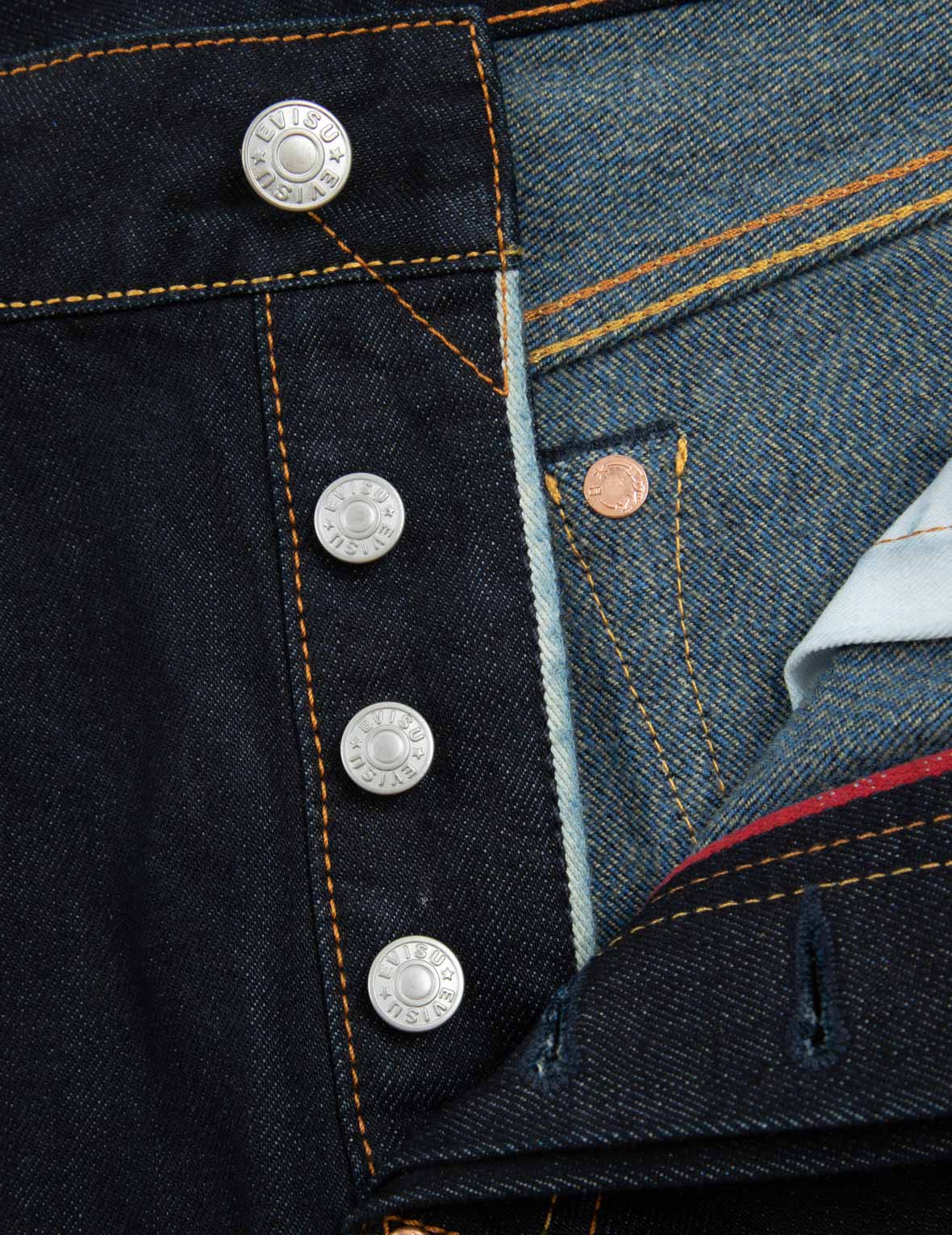 Brushstroke Seagull Print Carrot Fit Selvedge Denim Jeans #2017