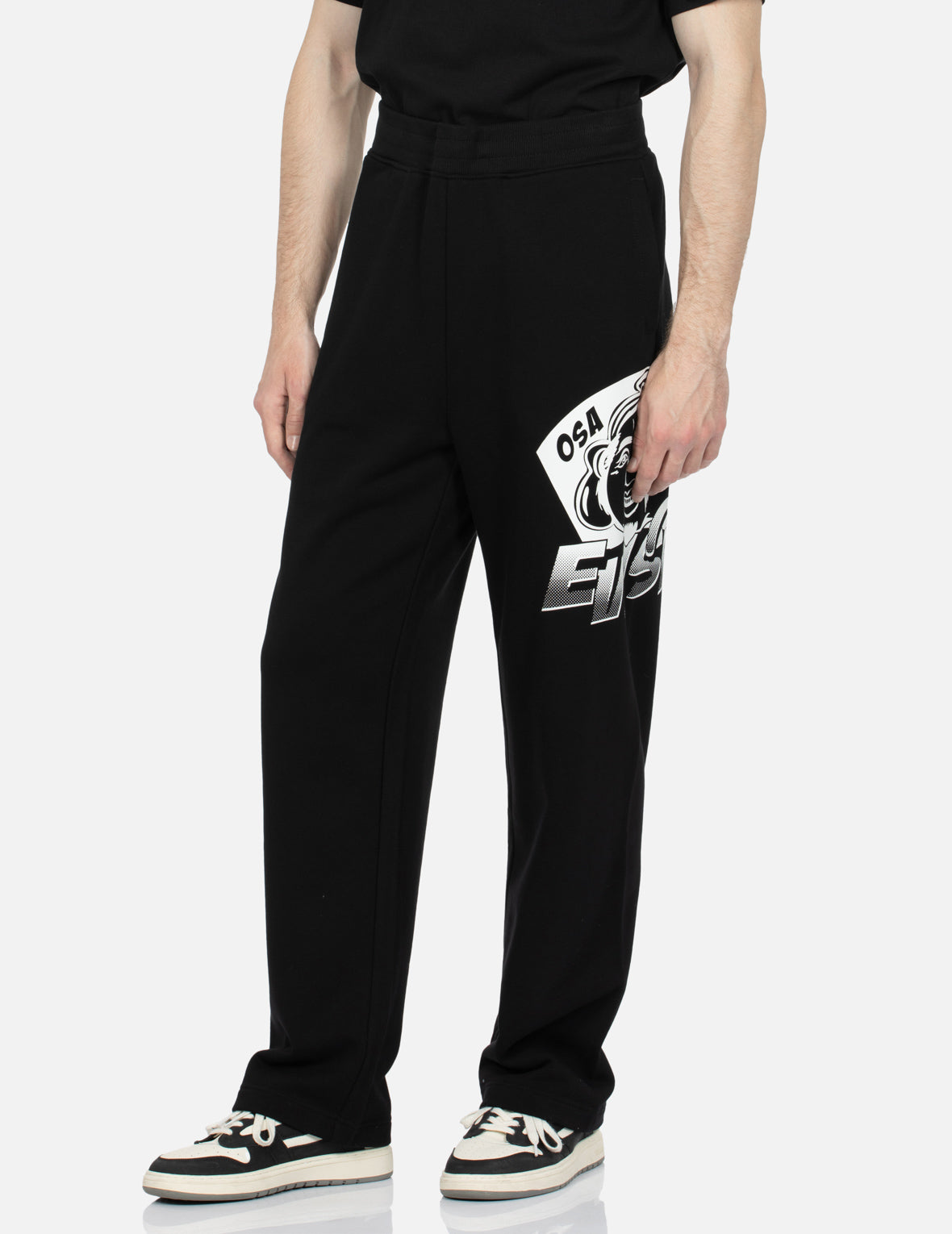 Pop Art Godhead Print Straight-leg Sweatpants